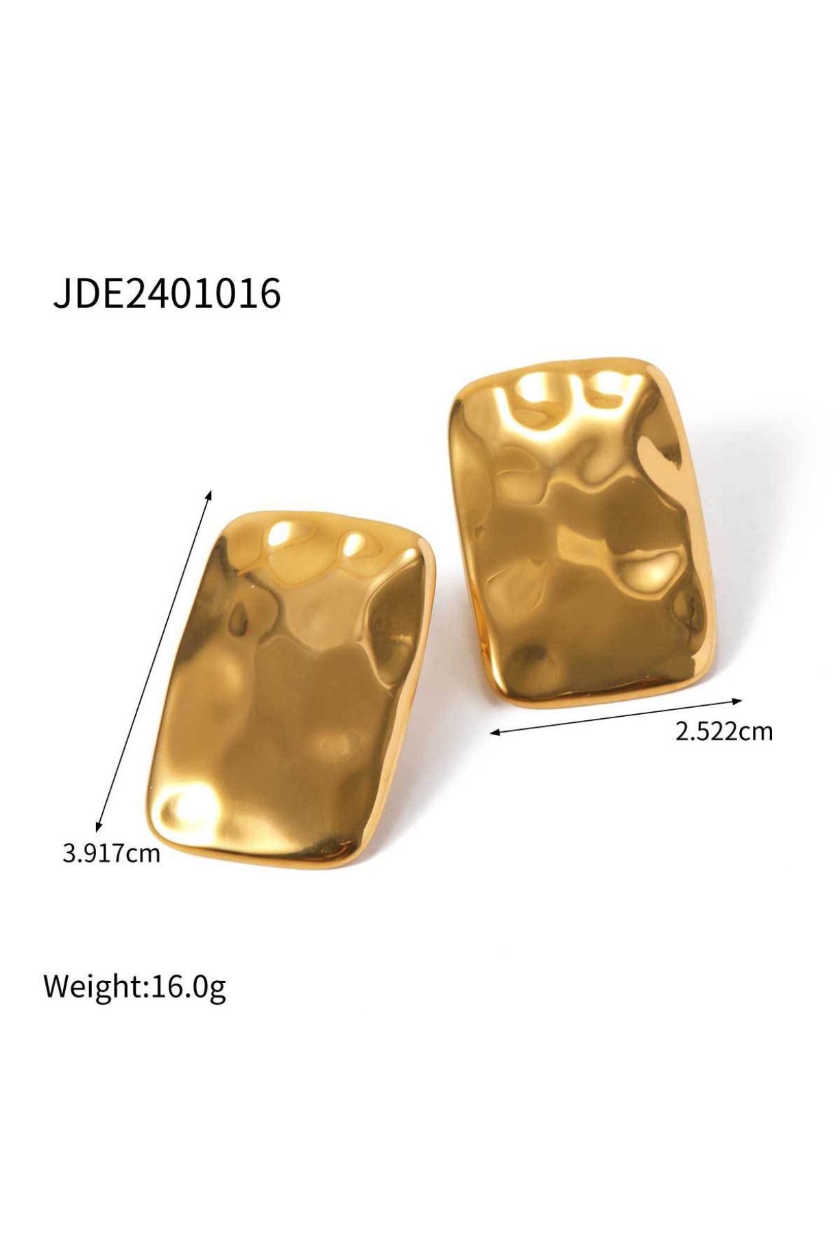 Chunky Rectangle Pin Earring - Kaoribyshreya