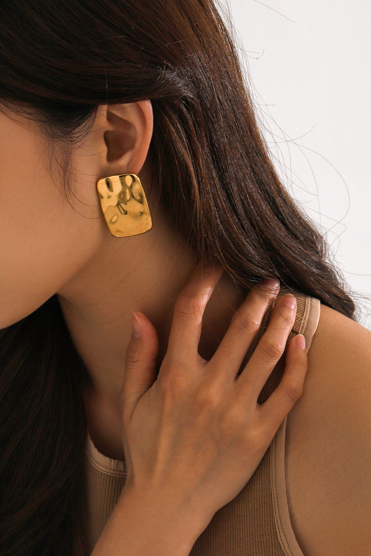 Chunky Rectangle Pin Earring - Kaoribyshreya