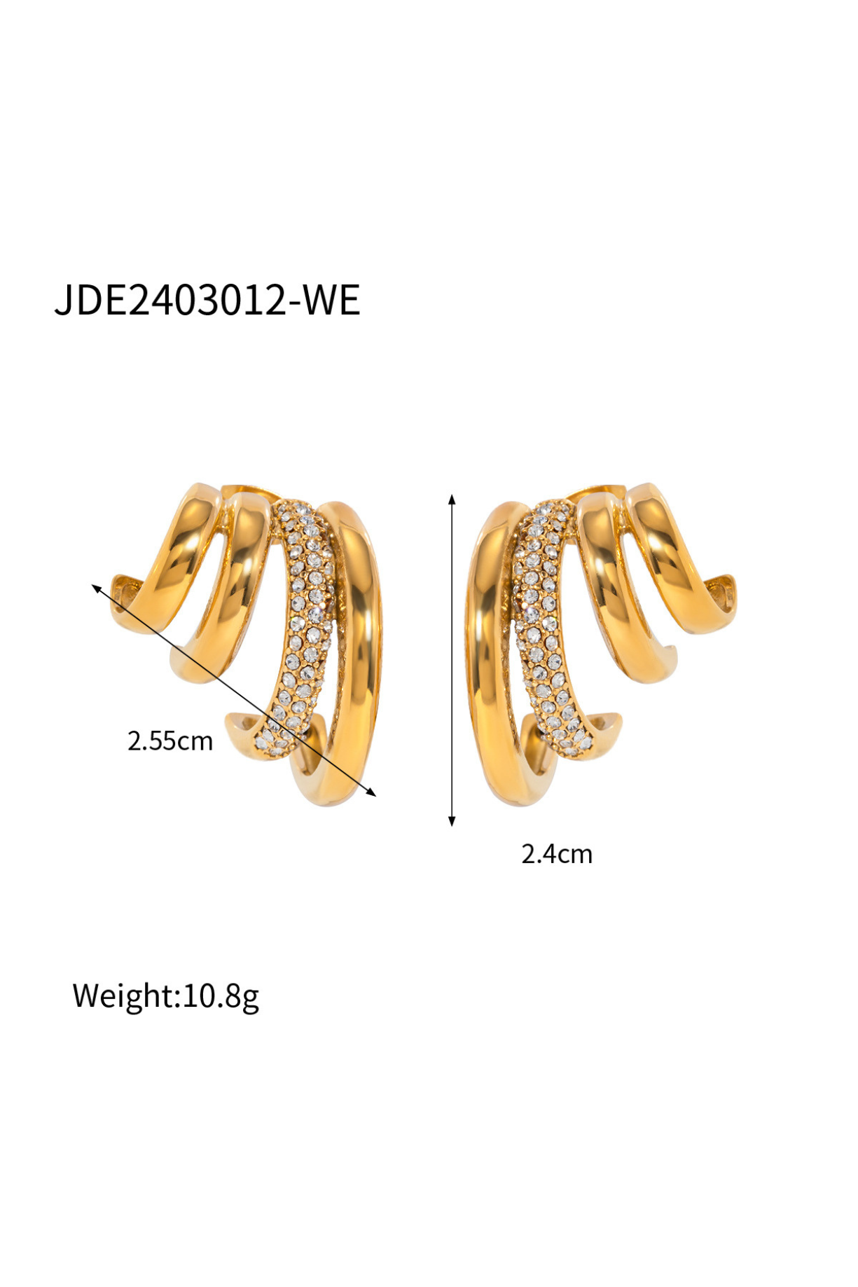 Claw Diamond Studded Earrings - Kaoribyshreya