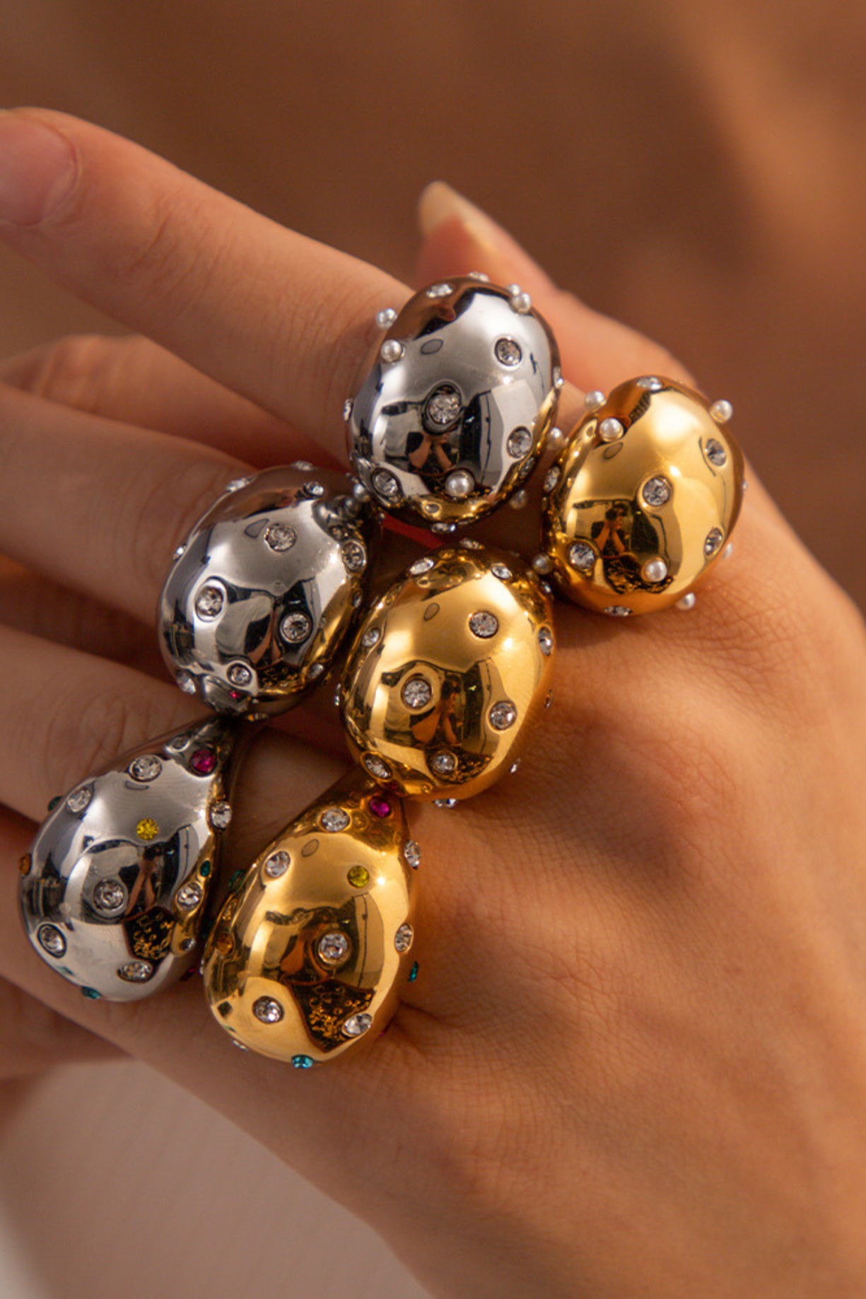 Chunky Drop Adjustable Ring - Kaoribyshreya