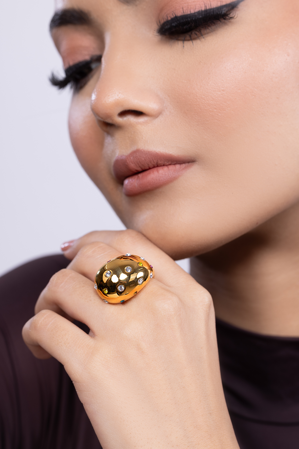Chunky Drop Adjustable Ring - Kaoribyshreya