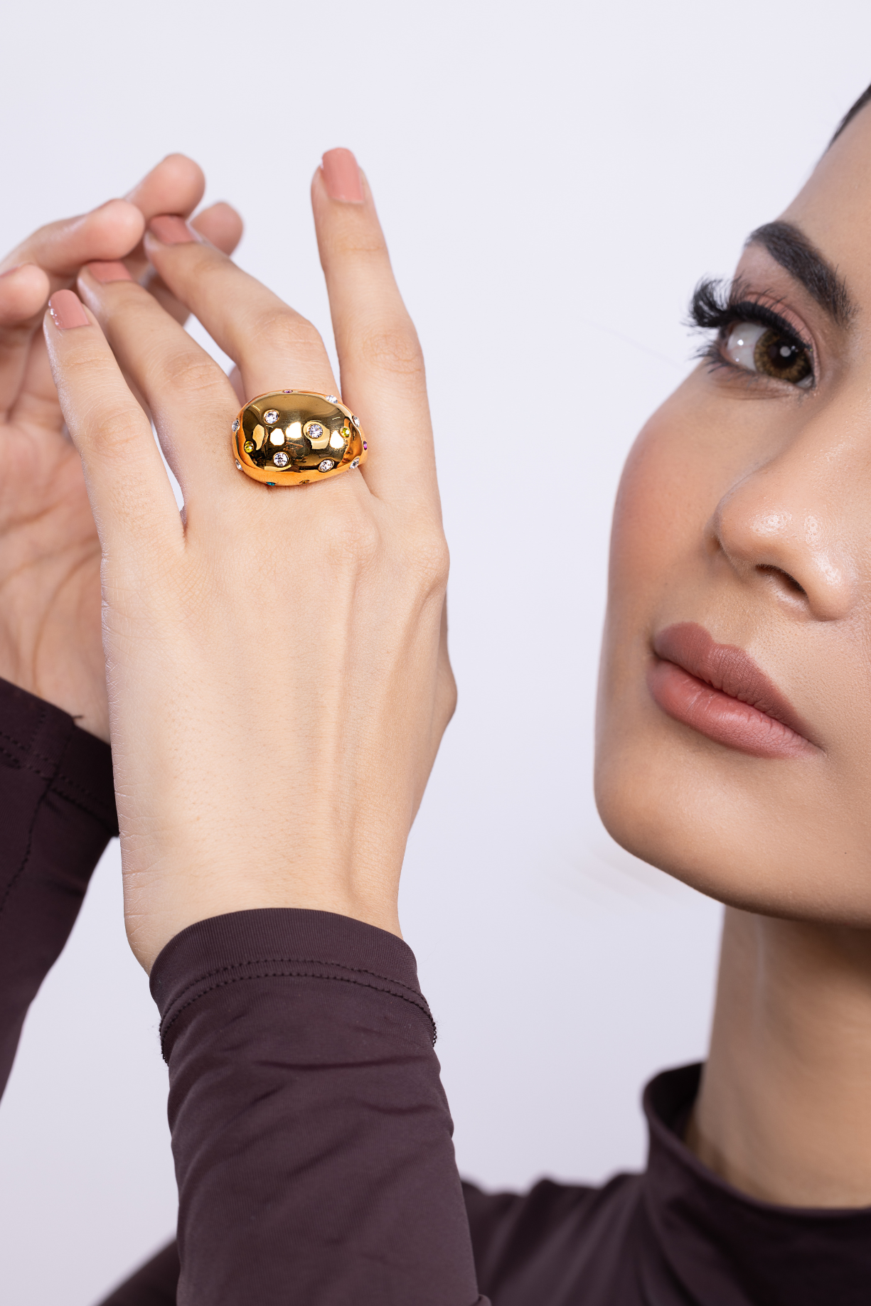 Chunky Drop Adjustable Ring - Kaoribyshreya