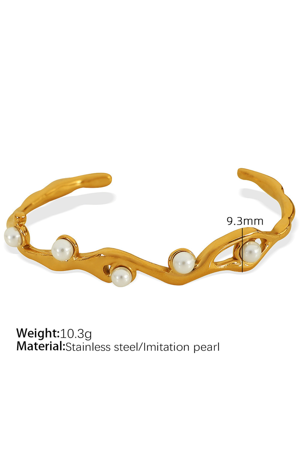 Assymentrical Pearl Cuff - Kaoribyshreya