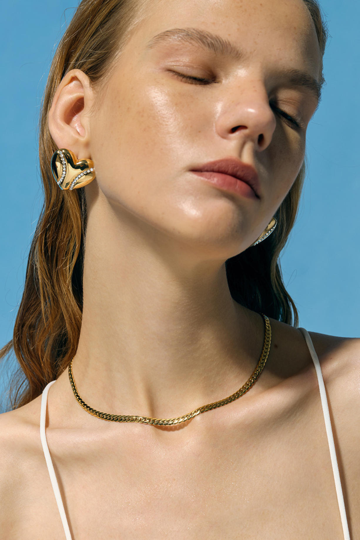 Diamond Studded Heart Shaped Earring - Kaoribyshreya