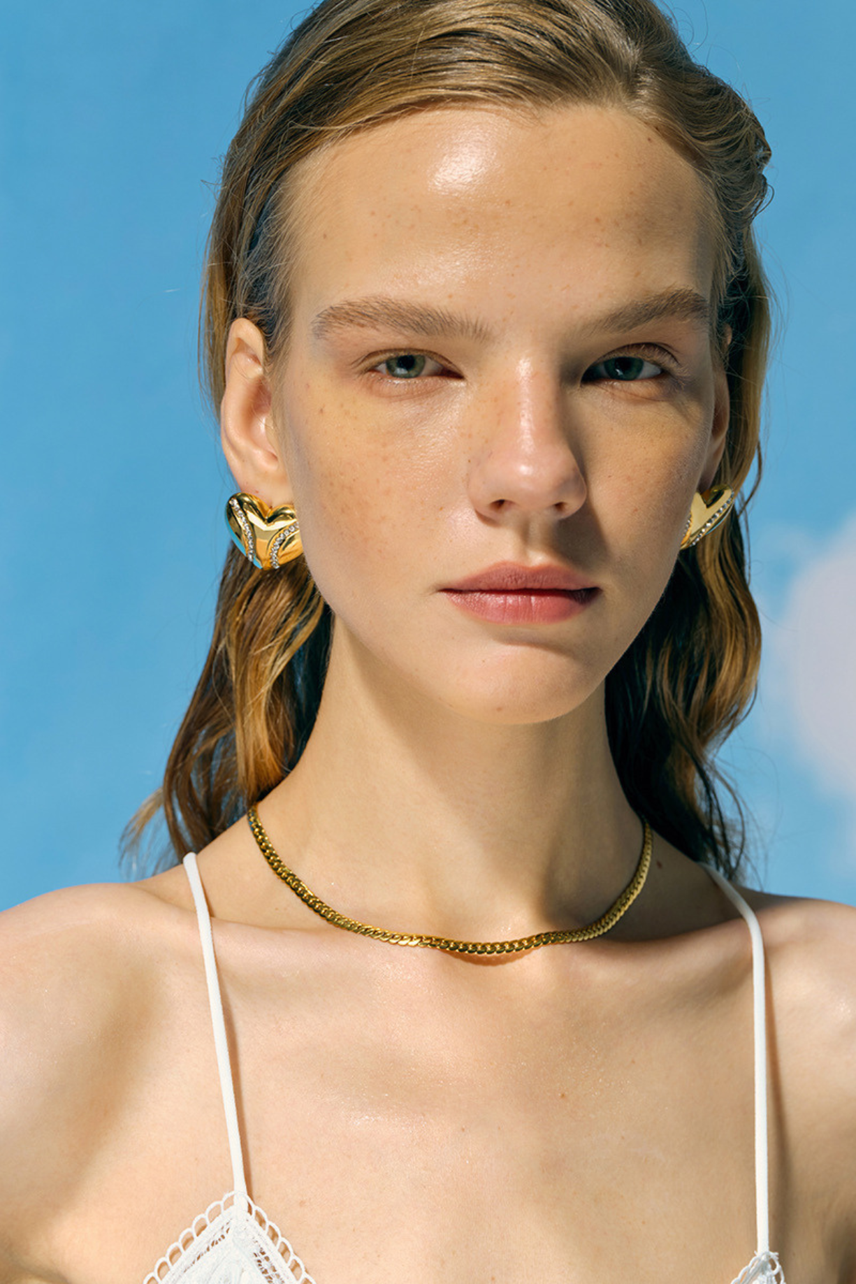 Diamond Studded Heart Shaped Earring - Kaoribyshreya