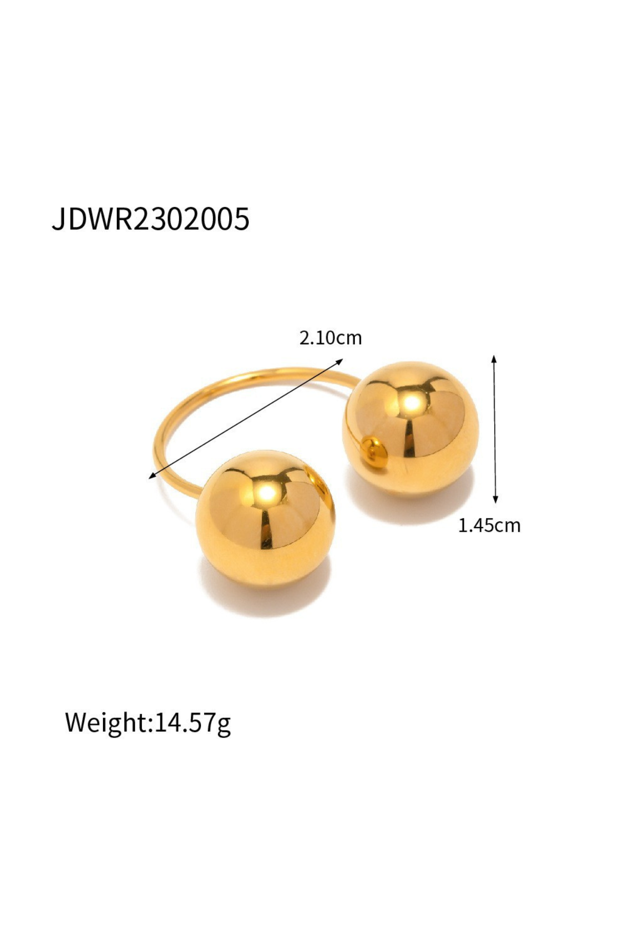 Double Ball Ring - Kaoribyshreya