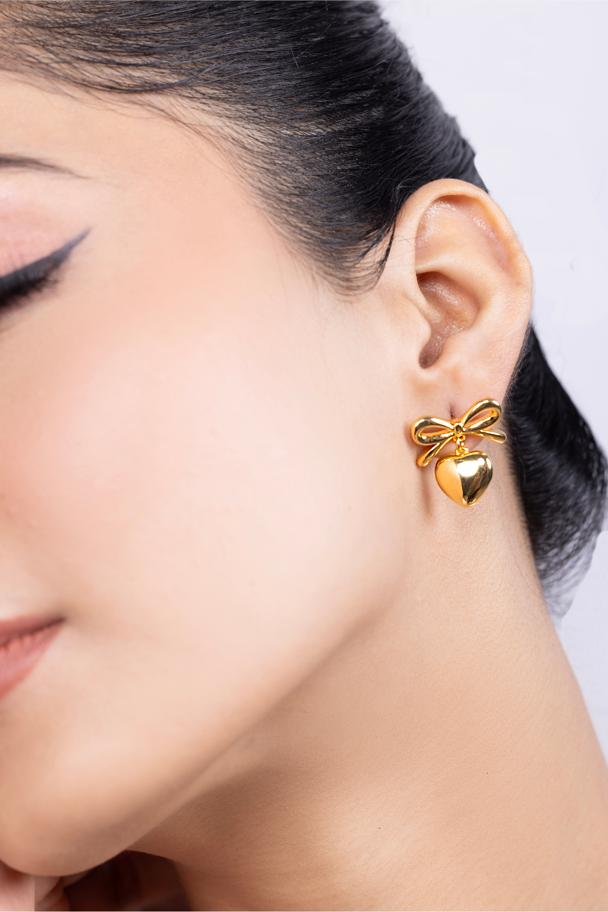 Knot Pin Heart Earring - Kaoribyshreya
