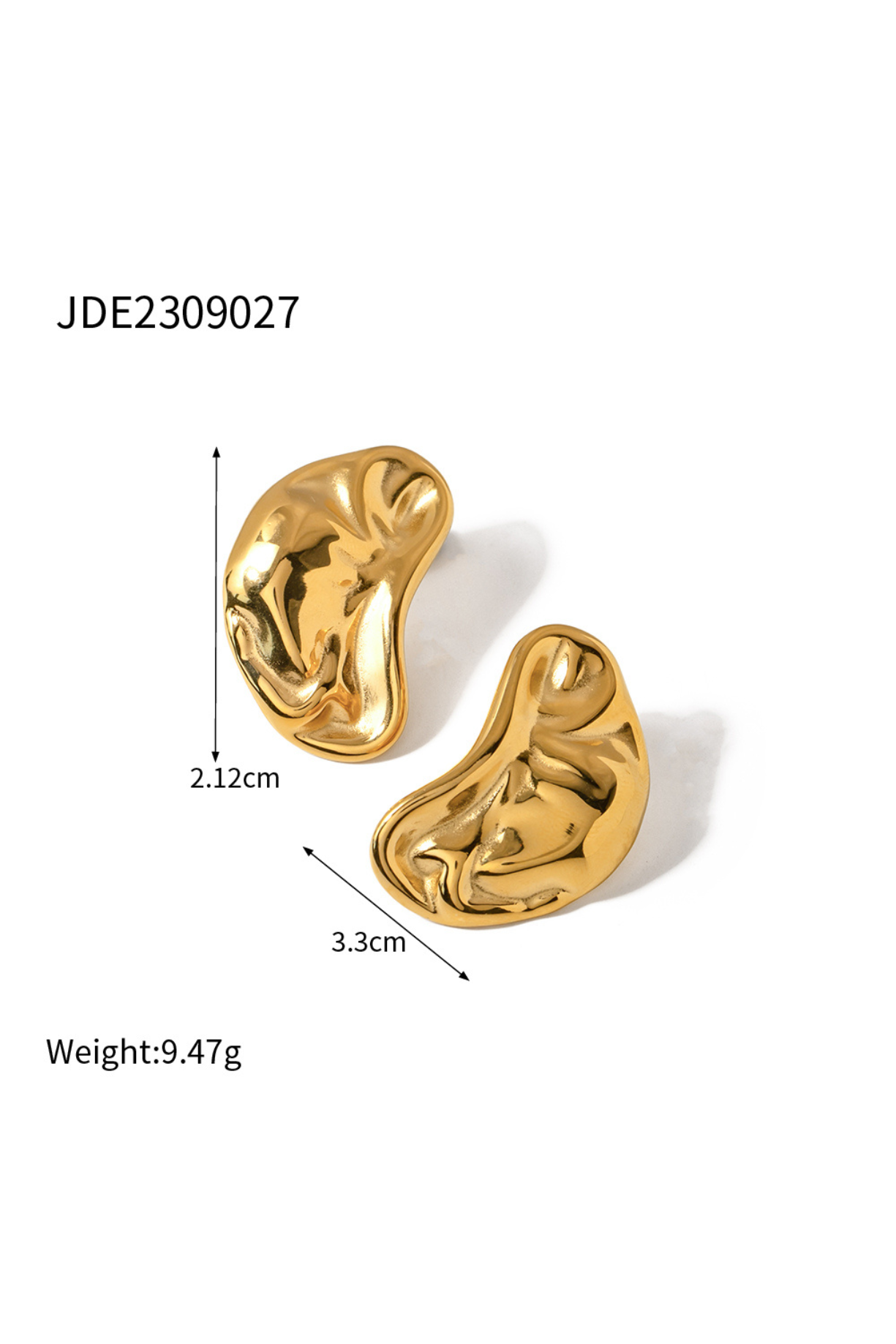 Chunky Brisk Lava Textured Earring - Kaoribyshreya