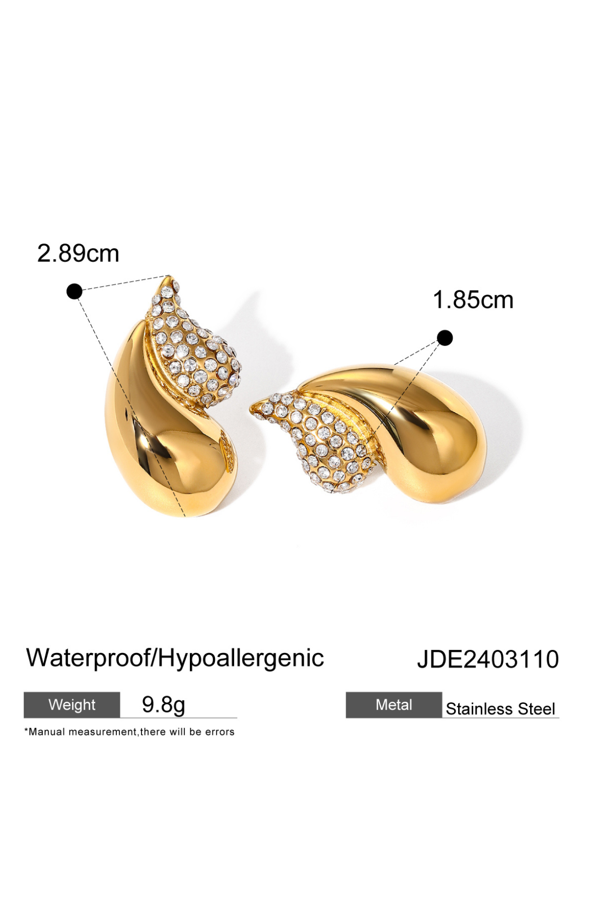 Twin Raindrop Diamond Studs Earrings - Kaoribyshreya