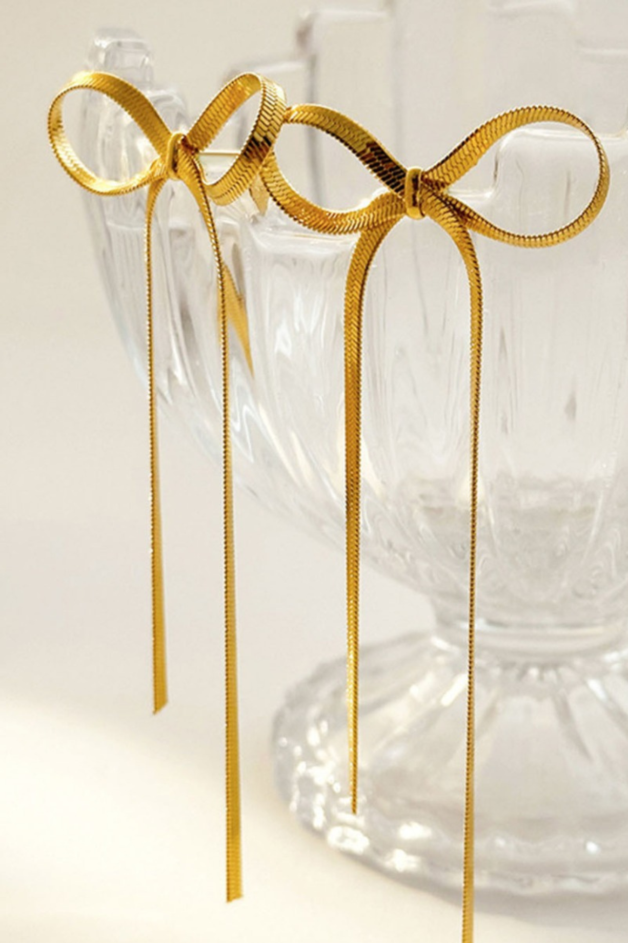 Infinite Sign Long Bow Earrings - Kaoribyshreya