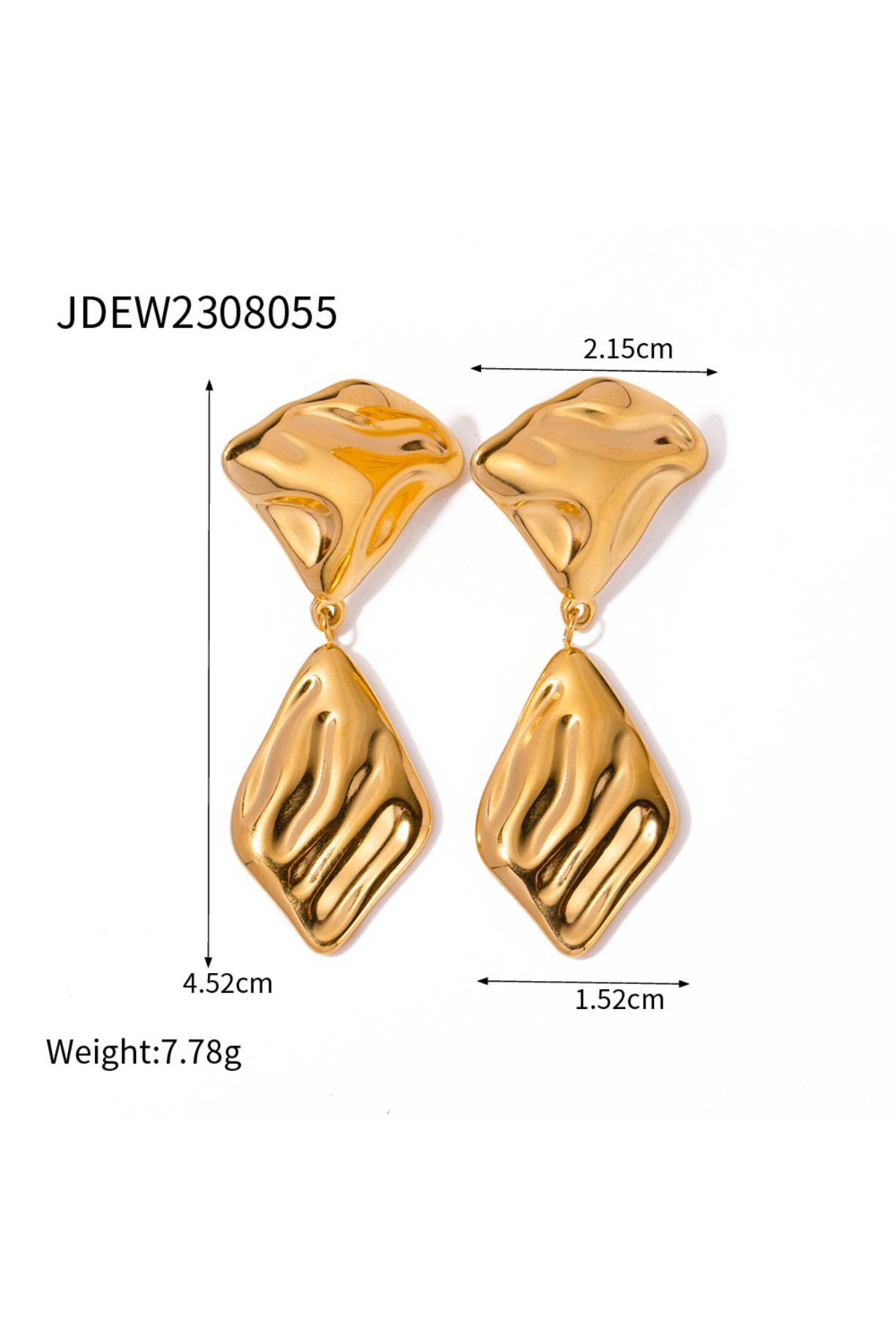 Twin Geometry Drop Pin Earrings - Kaoribyshreya