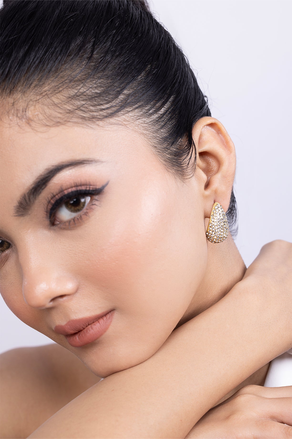 Stone Studded Rain Drop Earring - Kaoribyshreya