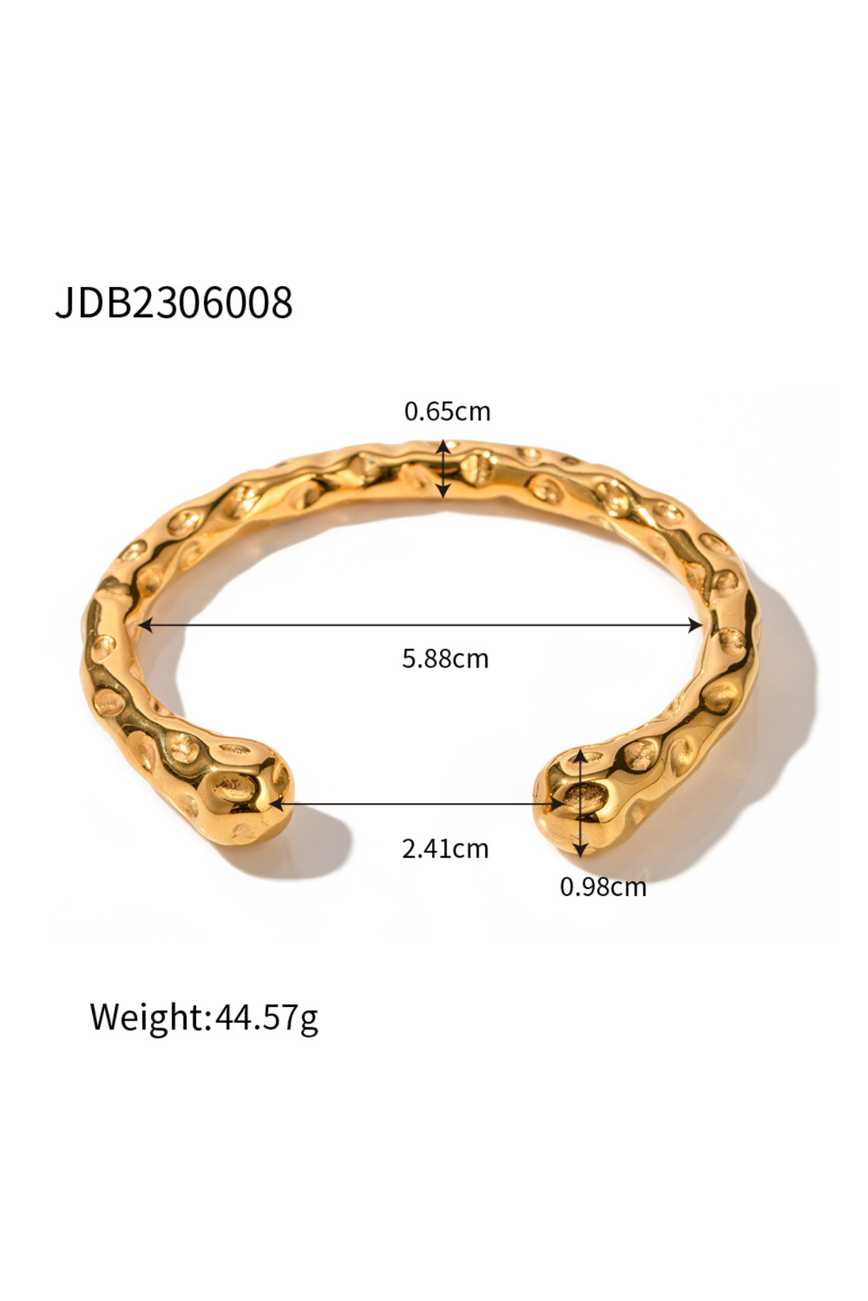 Textured Tonque Cuff Bangle - Kaoribyshreya