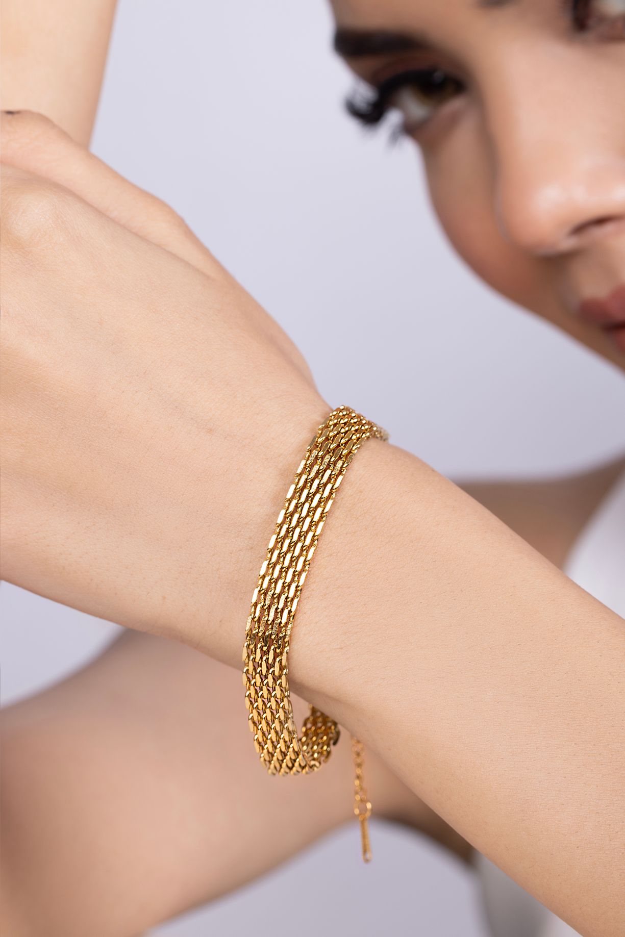 Chunky Gold Wrap Bracelet - Kaoribyshreya