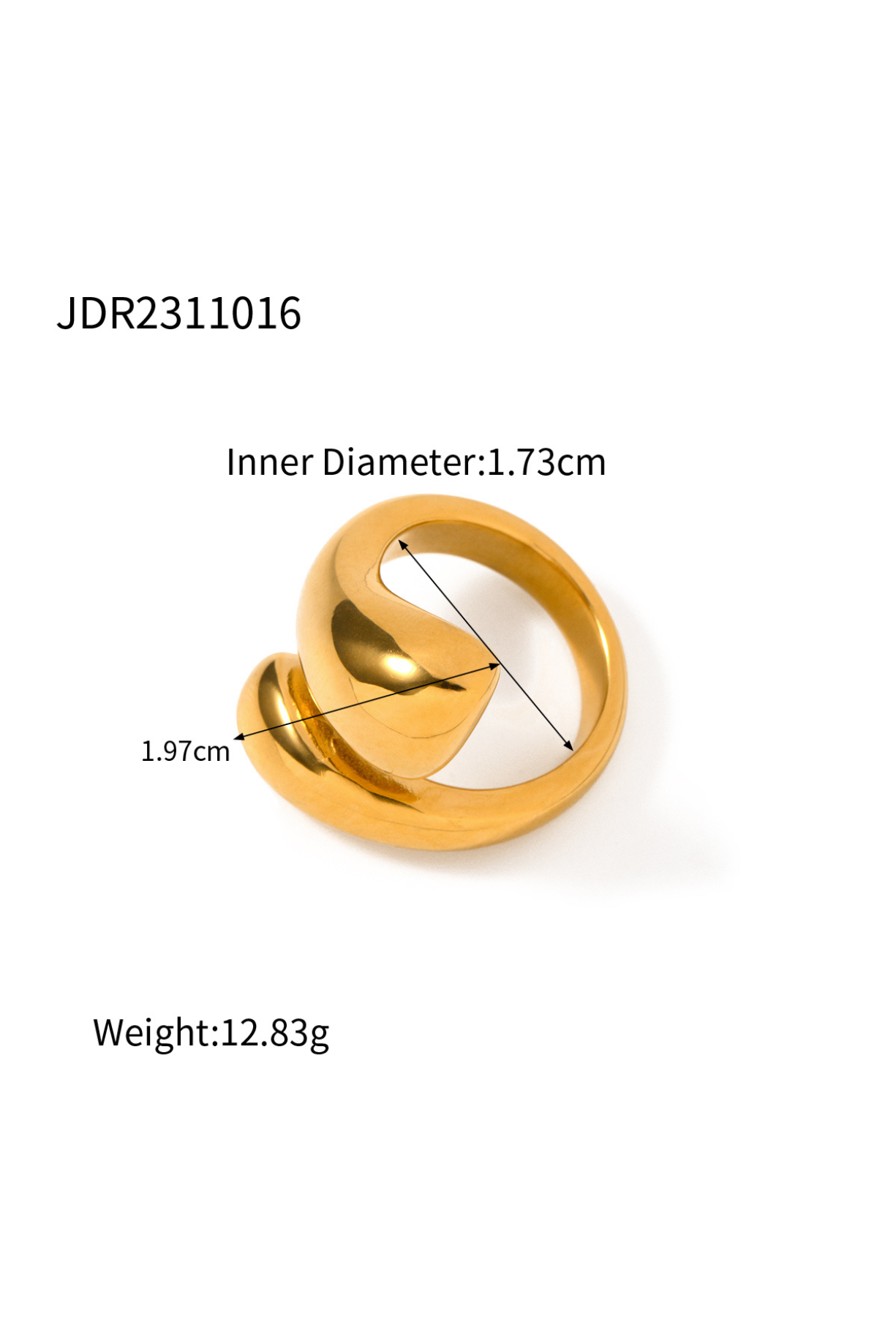 Two Side Rain Drop Ring - Kaoribyshreya