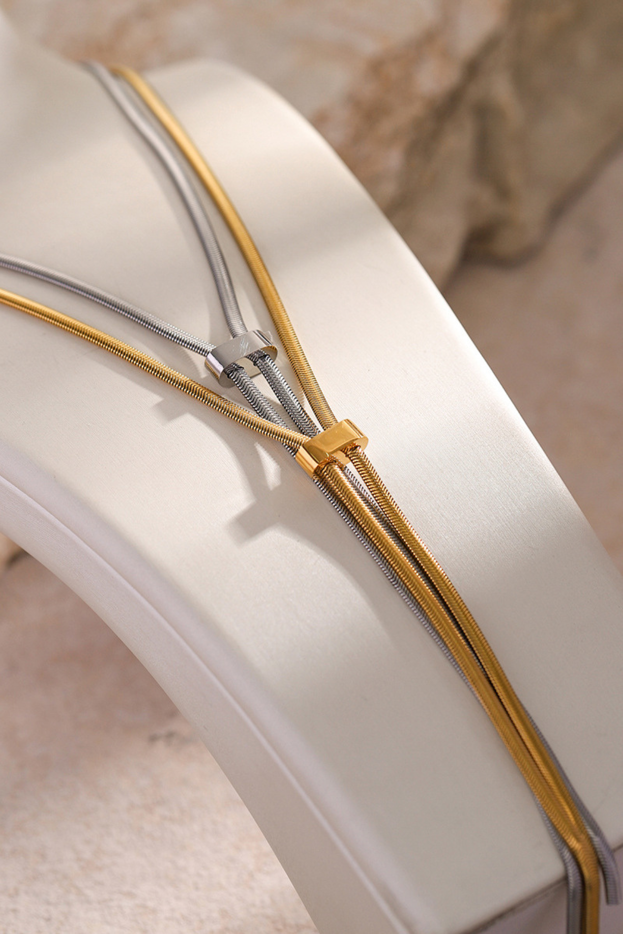 Long Snake Chain Necklace - Kaoribyshreya