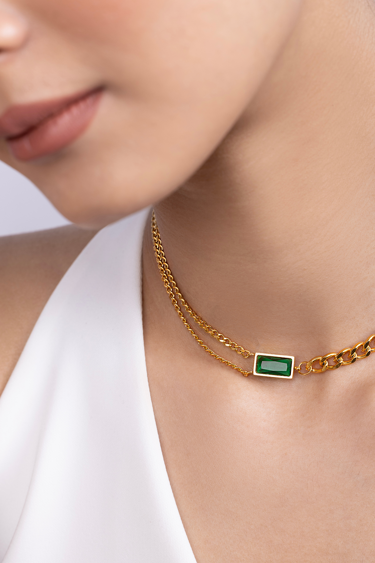 Emerald Cuban Necklace - Kaoribyshreya