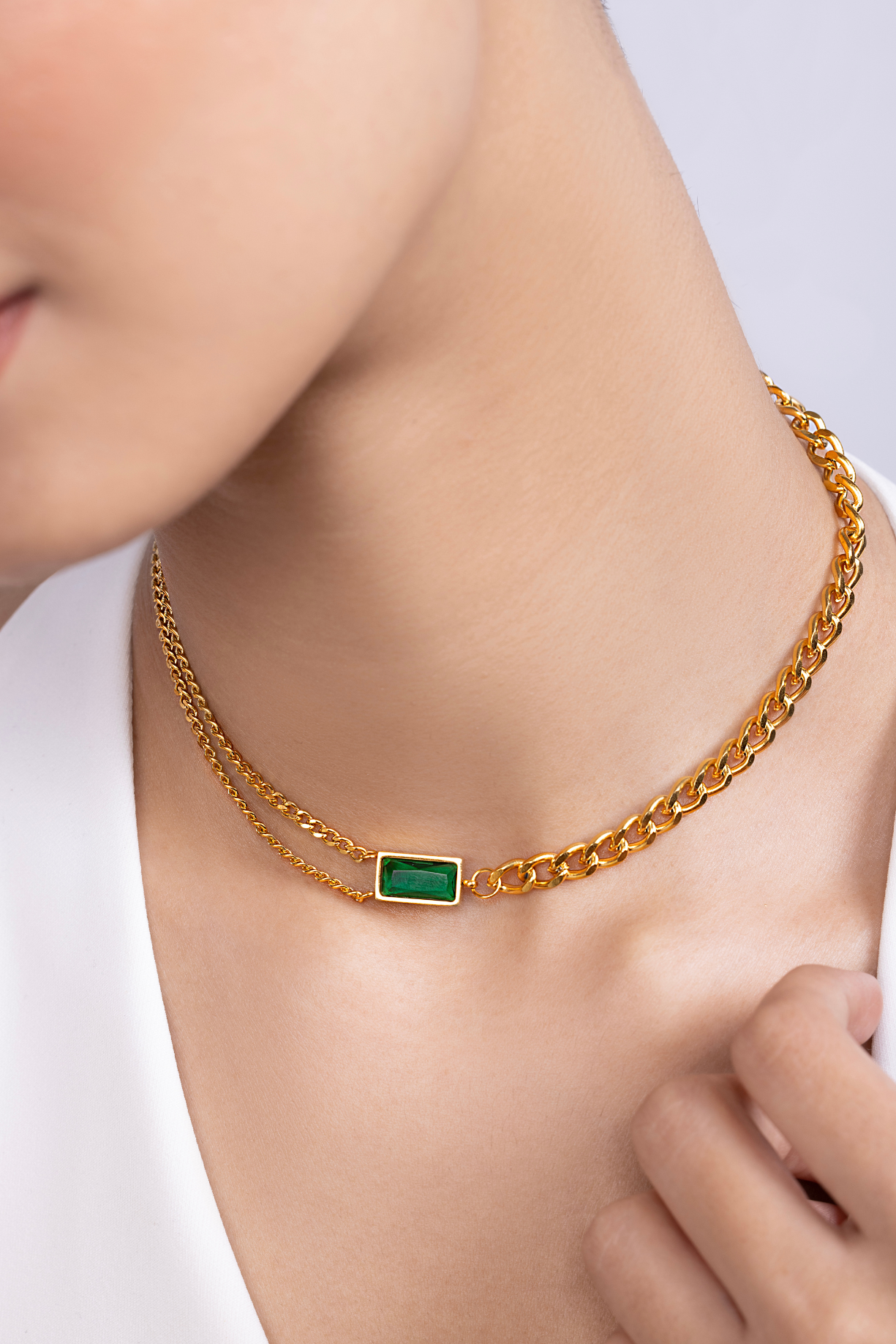 Emerald Cuban Necklace - Kaoribyshreya