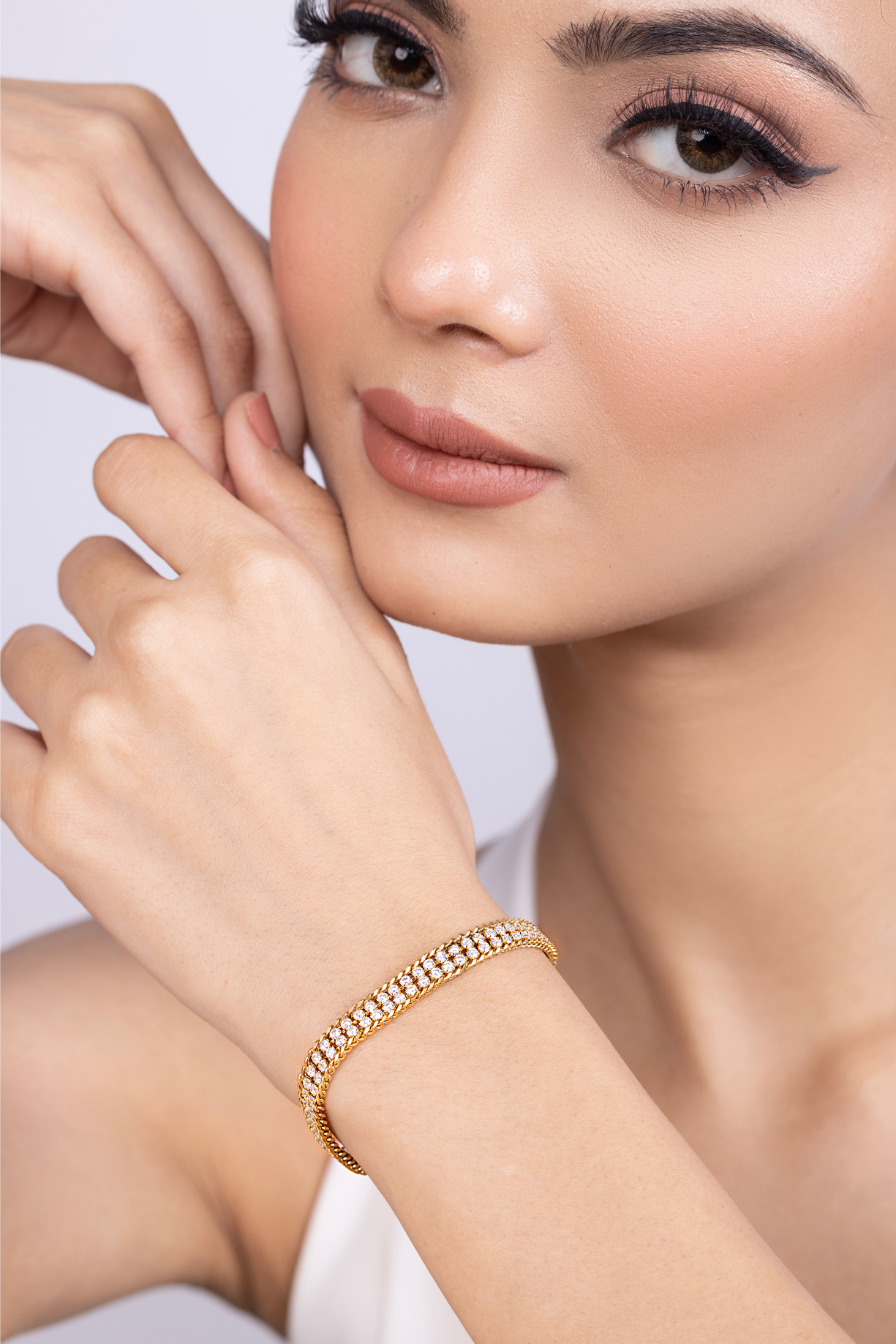 Stone Studded Layer Bracelet - Kaoribyshreya