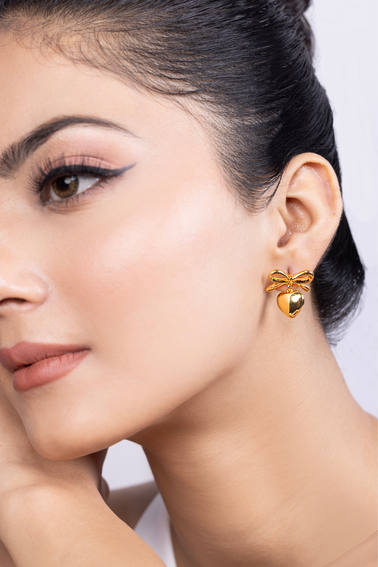 Knot Pin Heart Earring - Kaoribyshreya