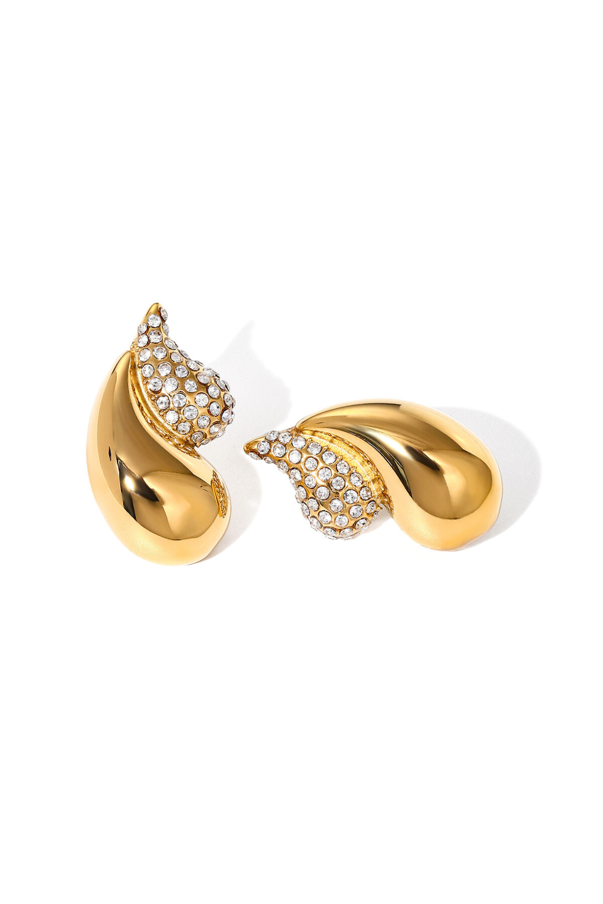 Twin Raindrop Diamond Studs Earrings - Kaoribyshreya