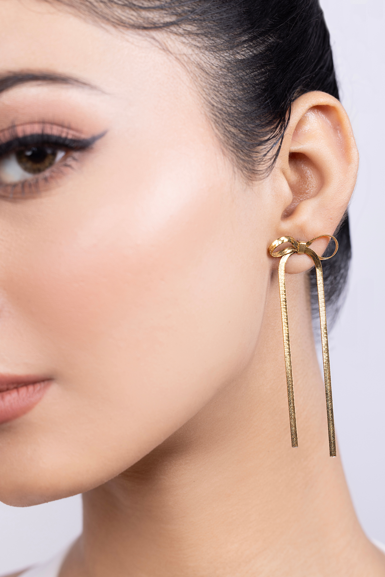Infinite Sign Long Bow Earrings - Kaoribyshreya