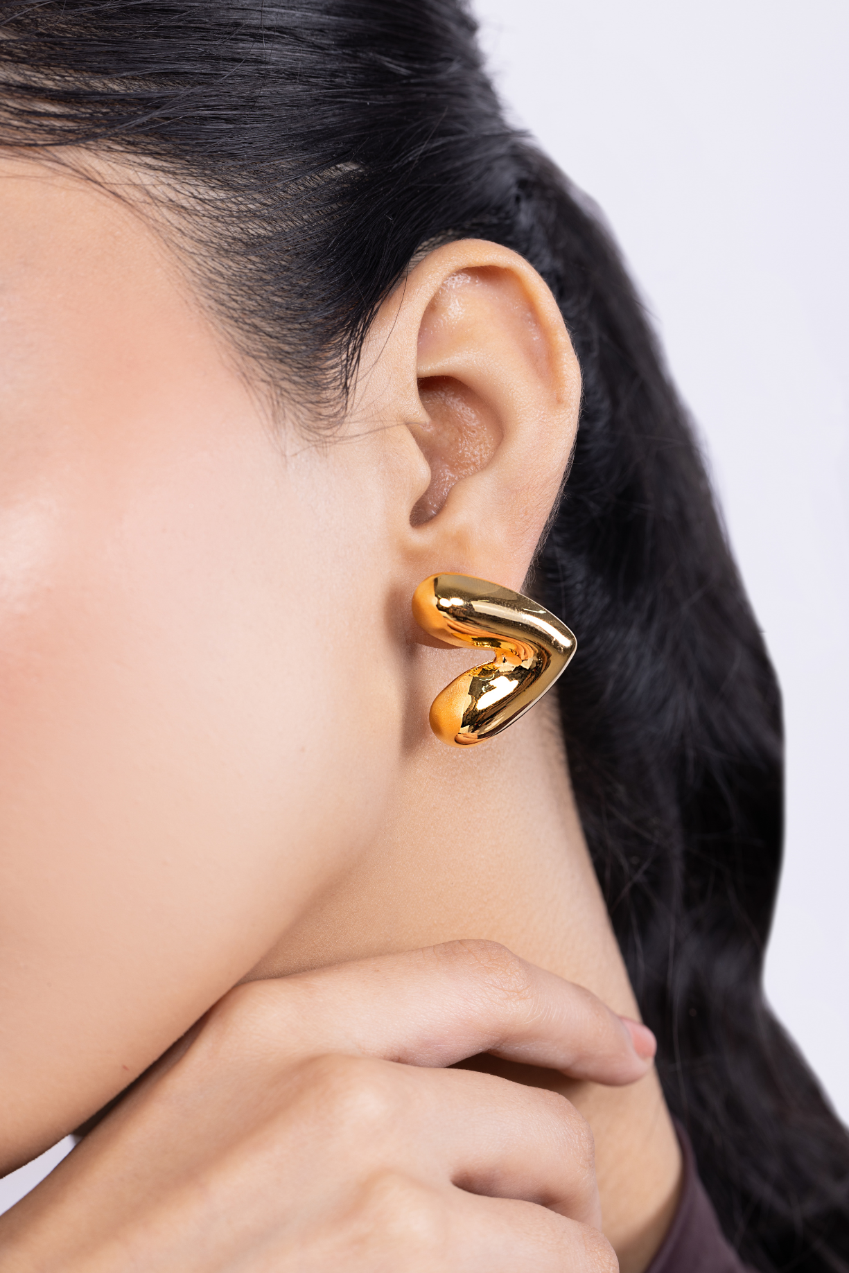 Chunky Heart Hoop Earring - Kaoribyshreya