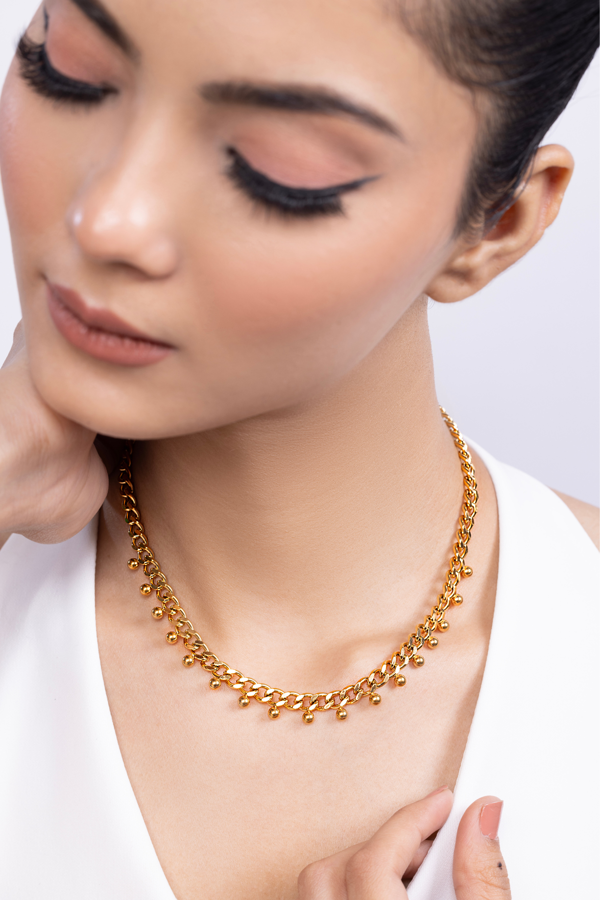 Cuban Bead Drop Necklace - Kaoribyshreya