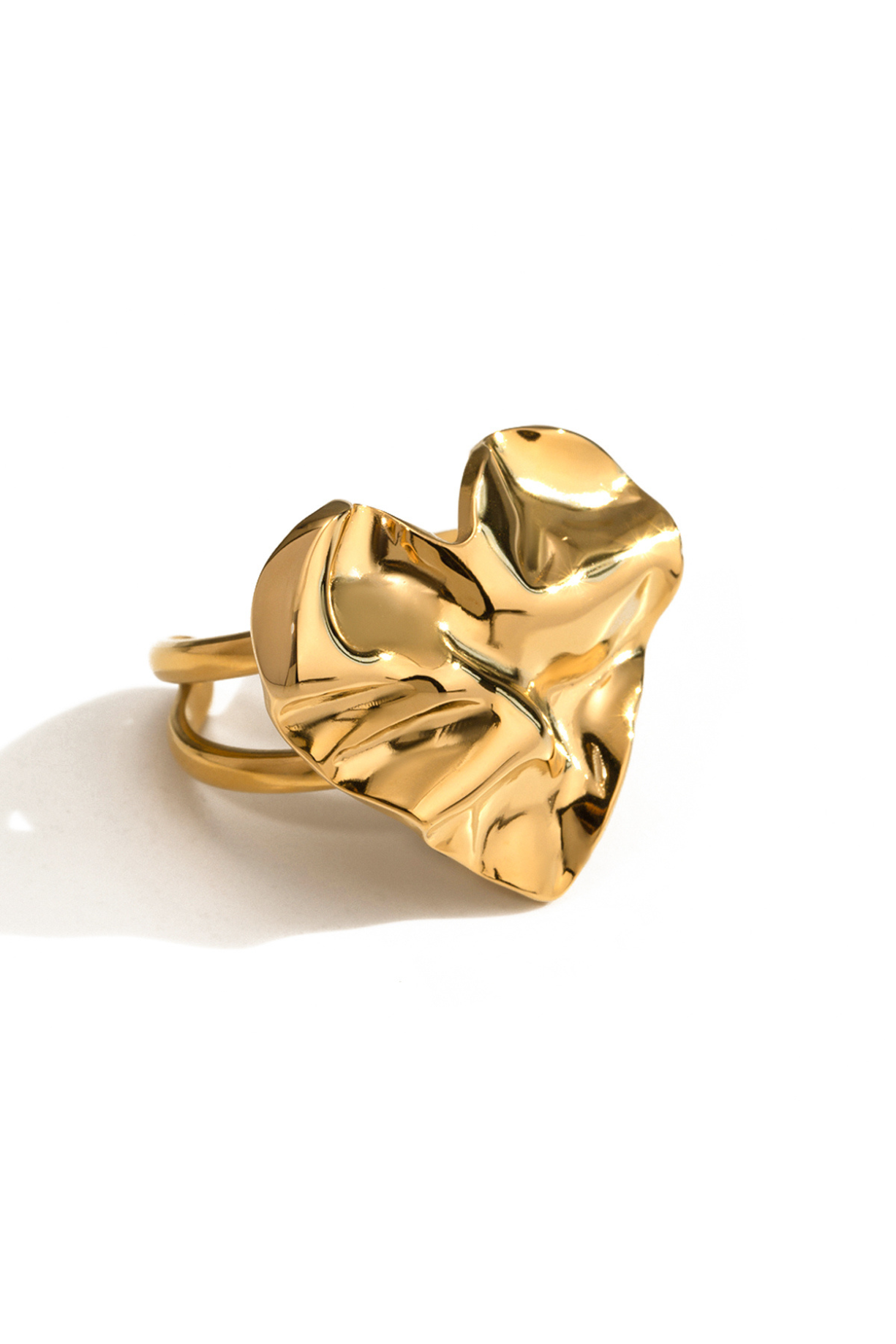 Hammered Heart Ring - Kaoribyshreya