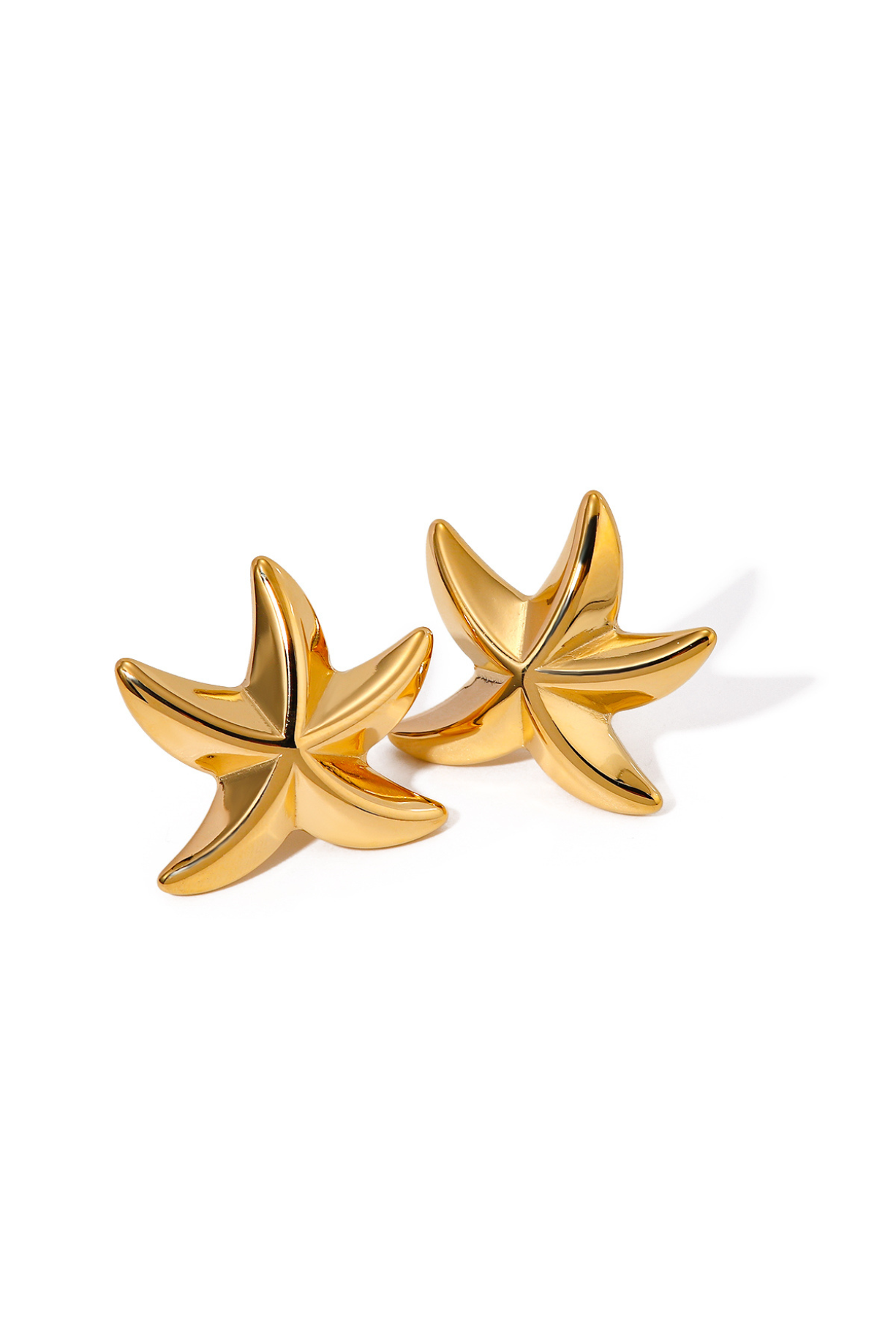 Gold Star Hoop Earrings - Kaoribyshreya