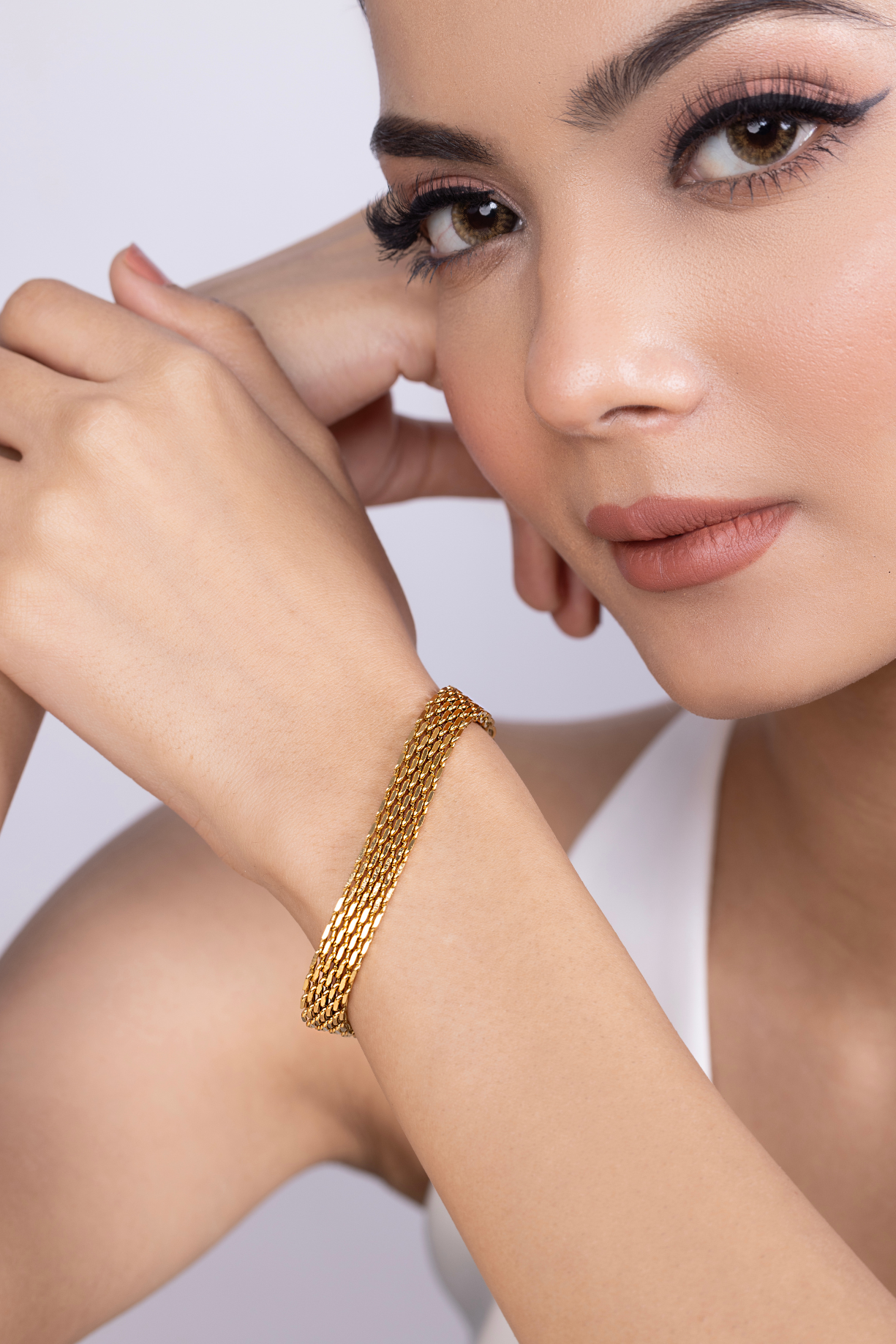 Chunky Gold Wrap Bracelet - Kaoribyshreya