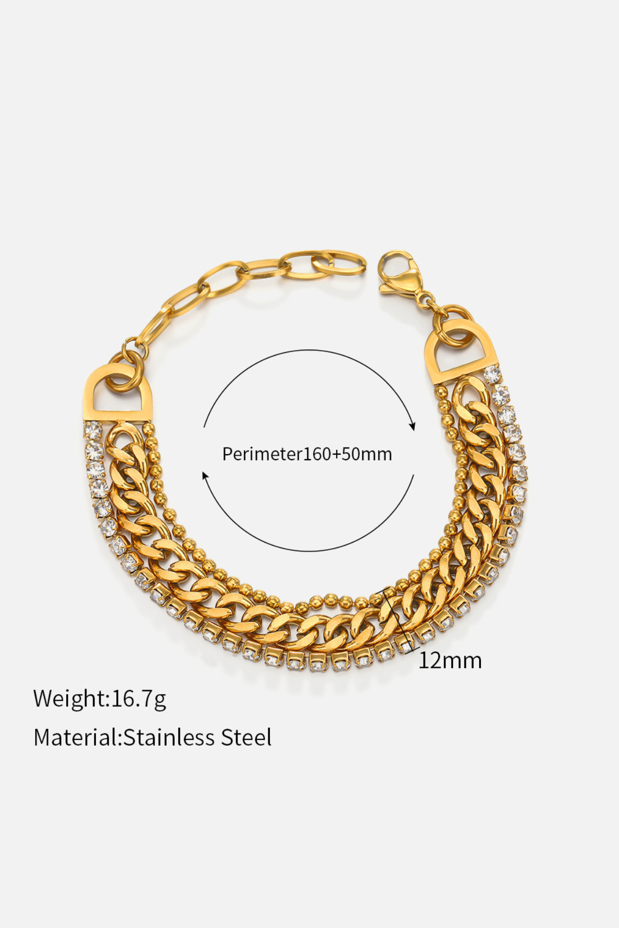 Cuban Diamond Layer Bracelet - Kaoribyshreya