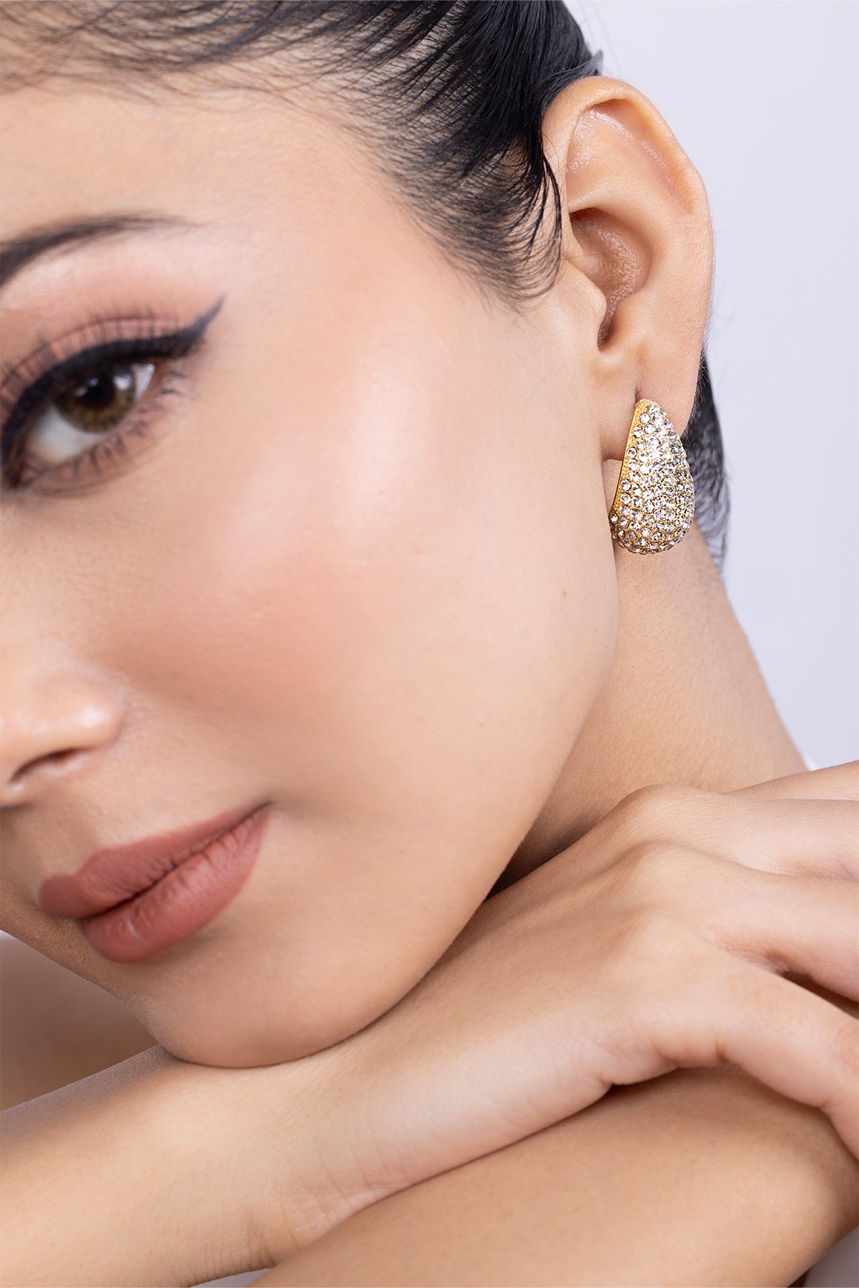 Stone Studded Rain Drop Earring - Kaoribyshreya