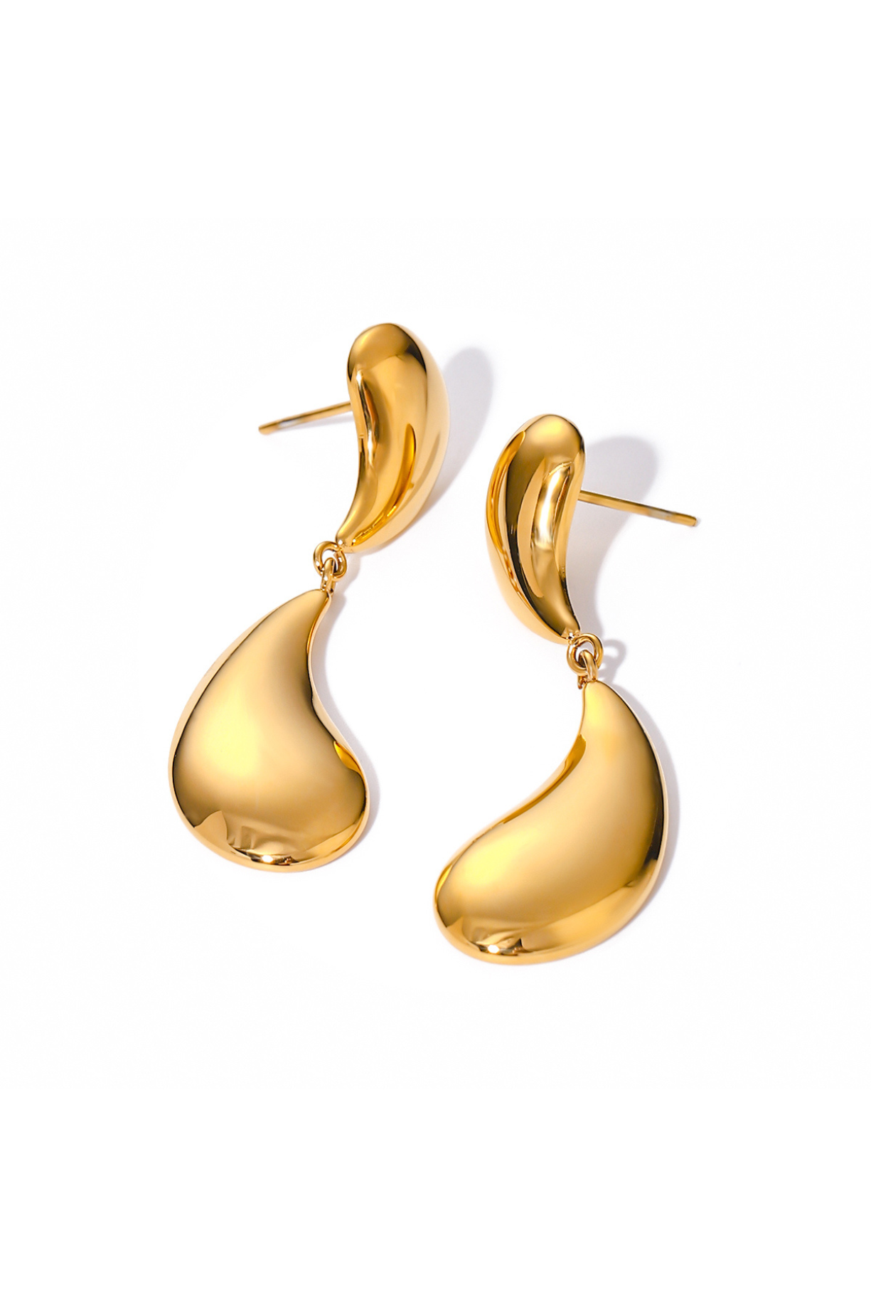 Shell Drops Hoop Earrings - Kaoribyshreya
