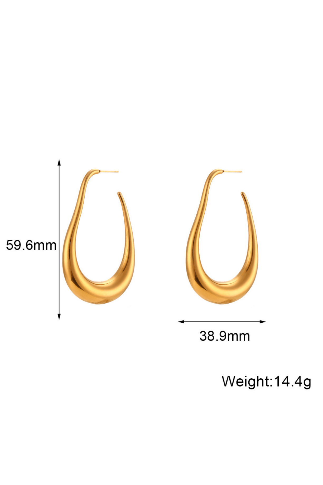 Curved Hoop Earring - Kaoribyshreya