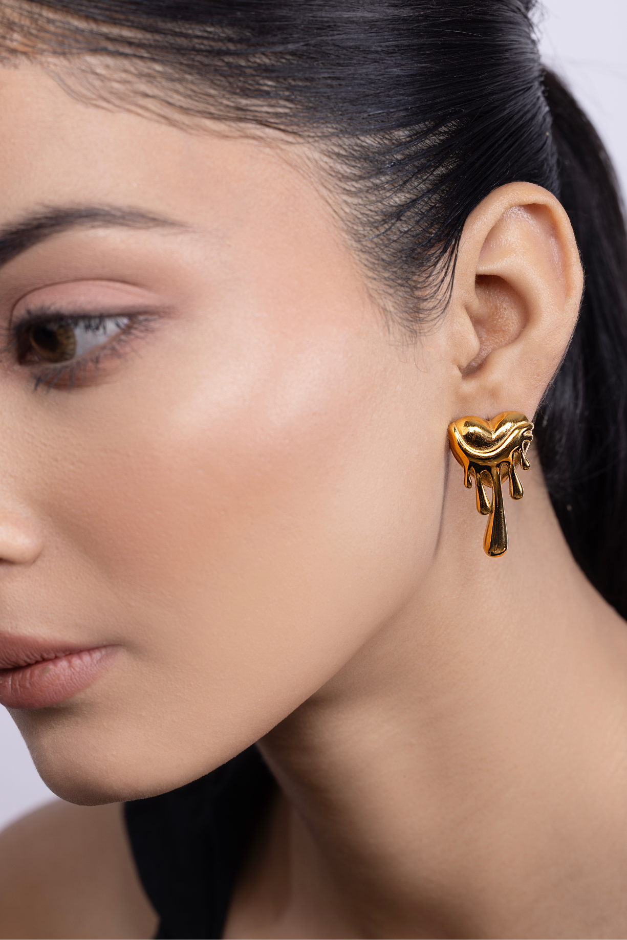 Heart Melted Pin Earrings - Kaoribyshreya