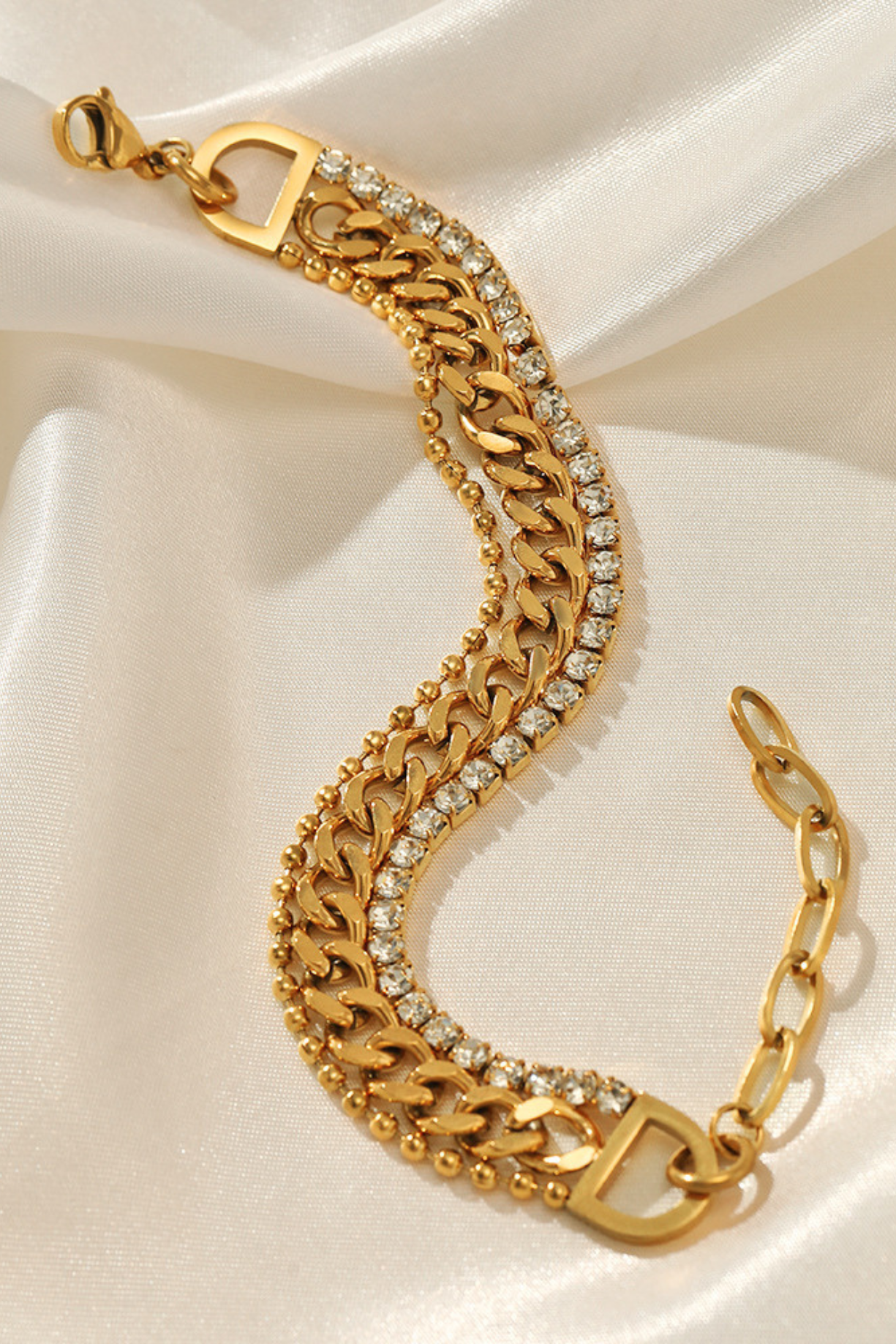 Cuban Diamond Layer Bracelet - Kaoribyshreya