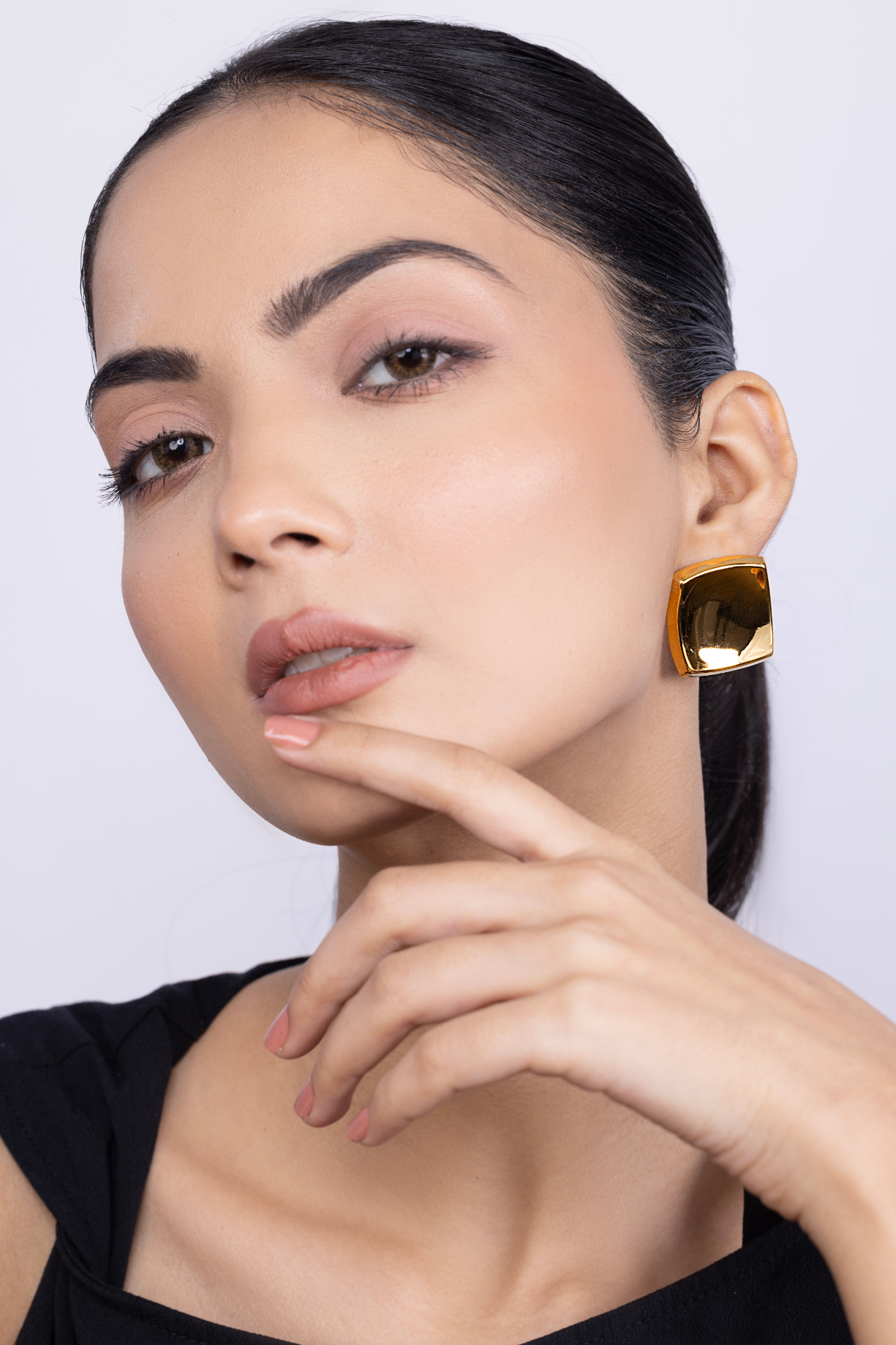 Square Chunky Hoop Earrings - Kaoribyshreya