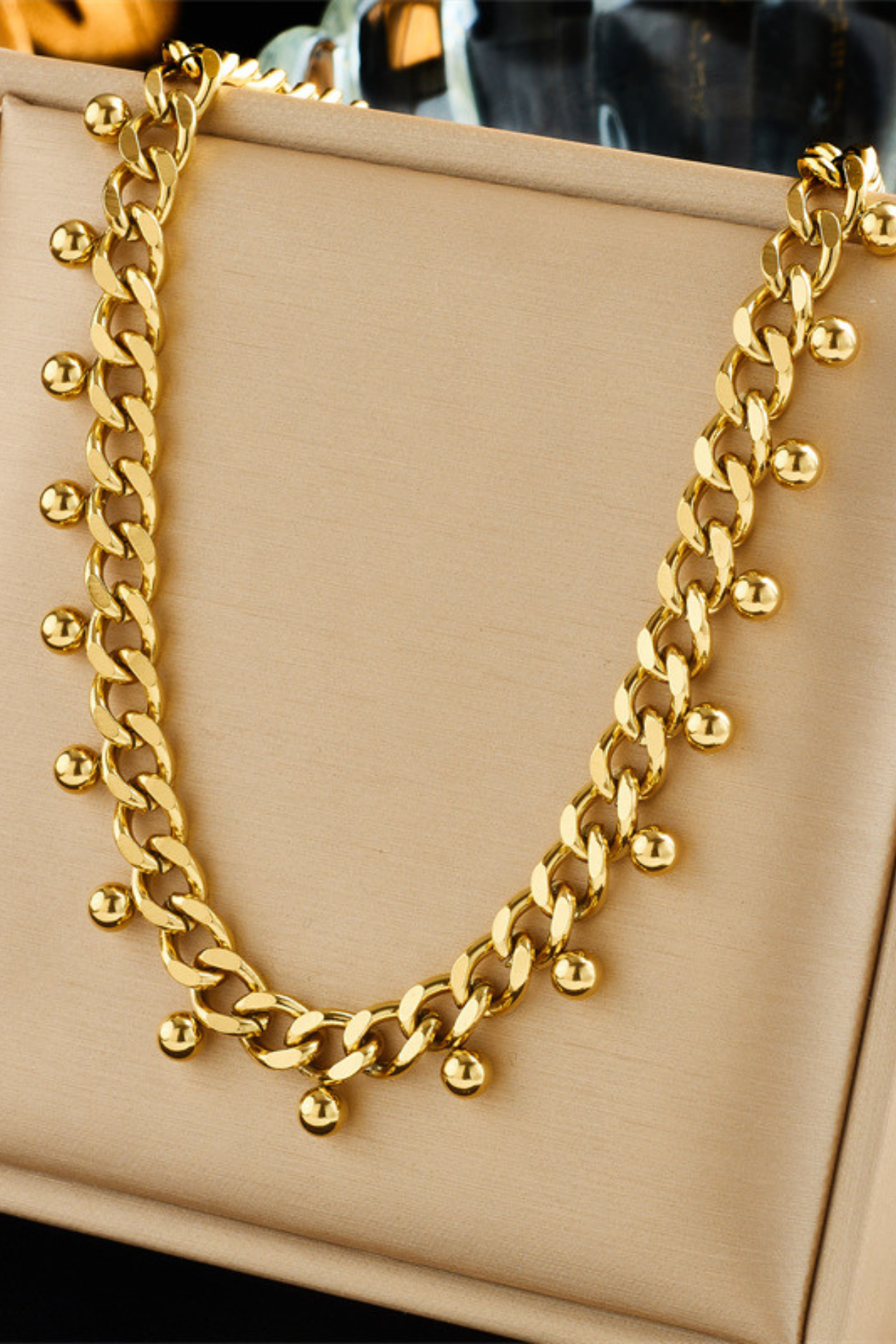 Cuban Bead Drop Necklace - Kaoribyshreya