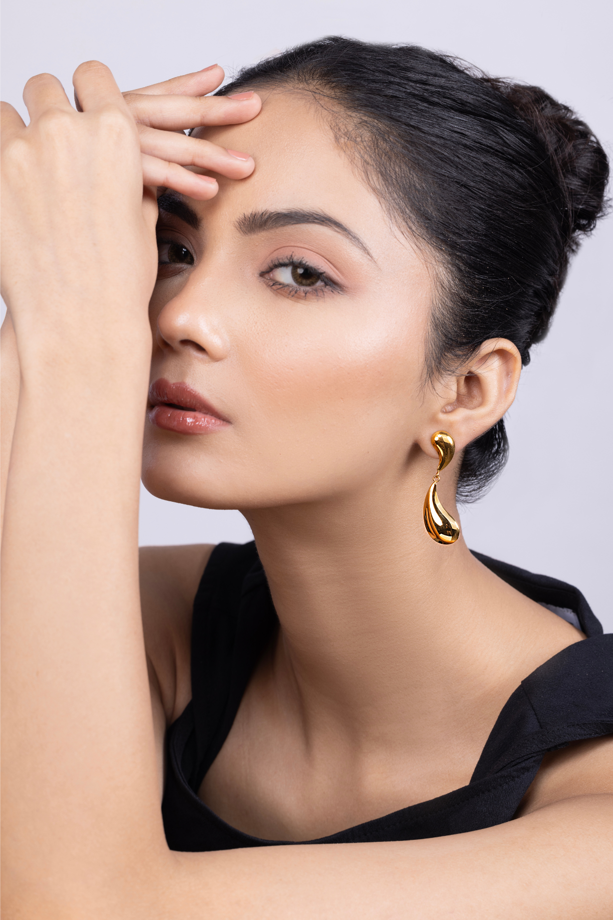 Shell Drops Hoop Earrings - Kaoribyshreya