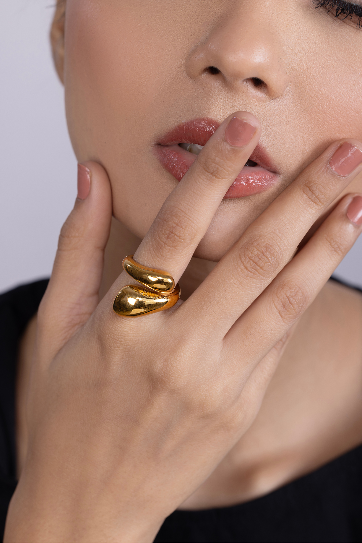 Two Side Rain Drop Ring - Kaoribyshreya