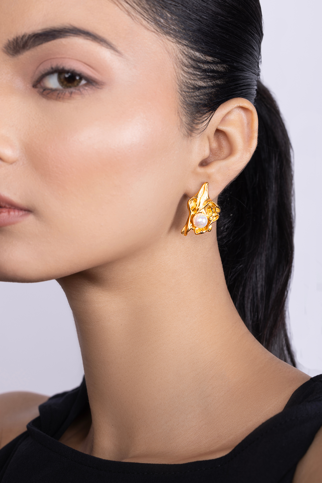 Pearl Studded Mini Statement Earrings - Kaoribyshreya