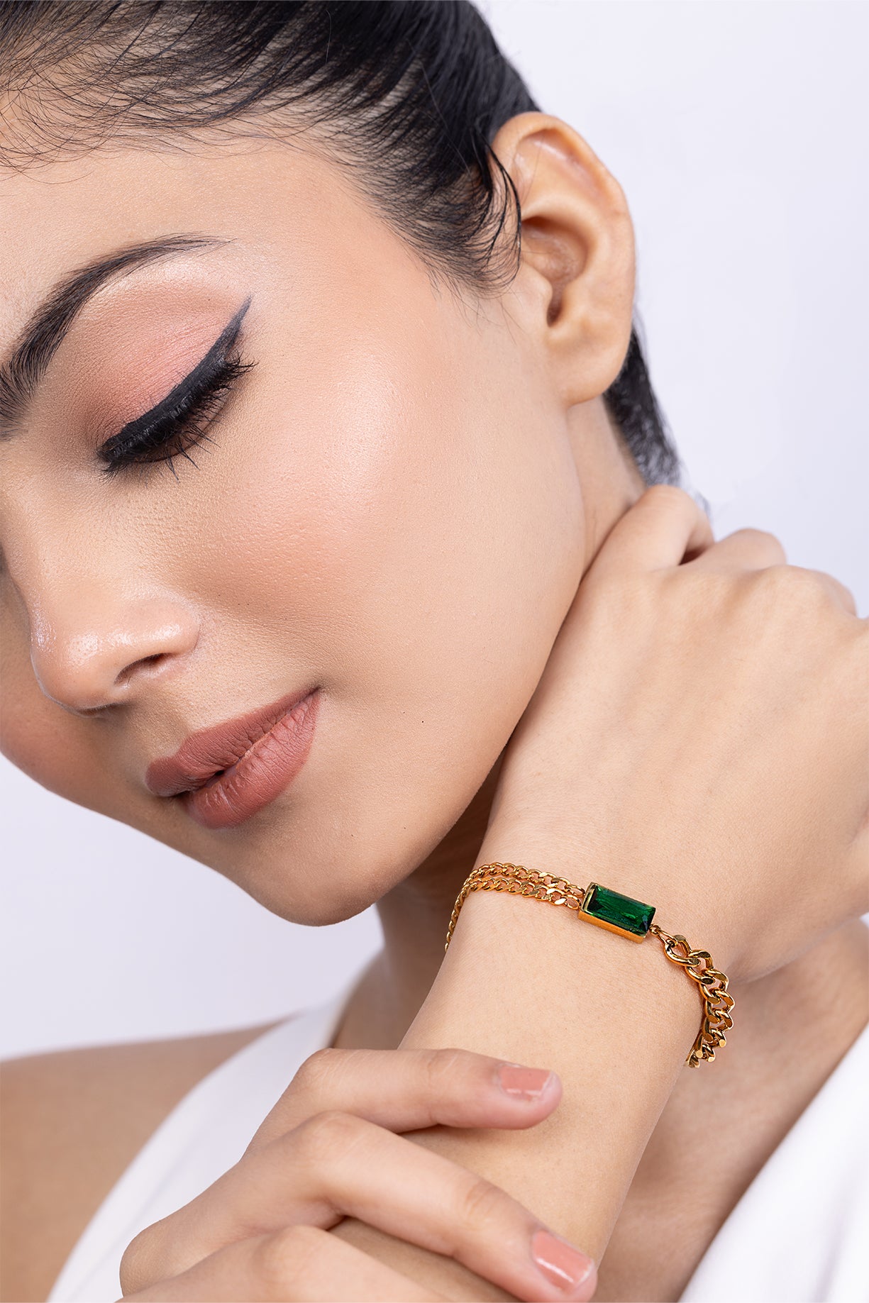Emerald Cuban Bracelet - Kaoribyshreya