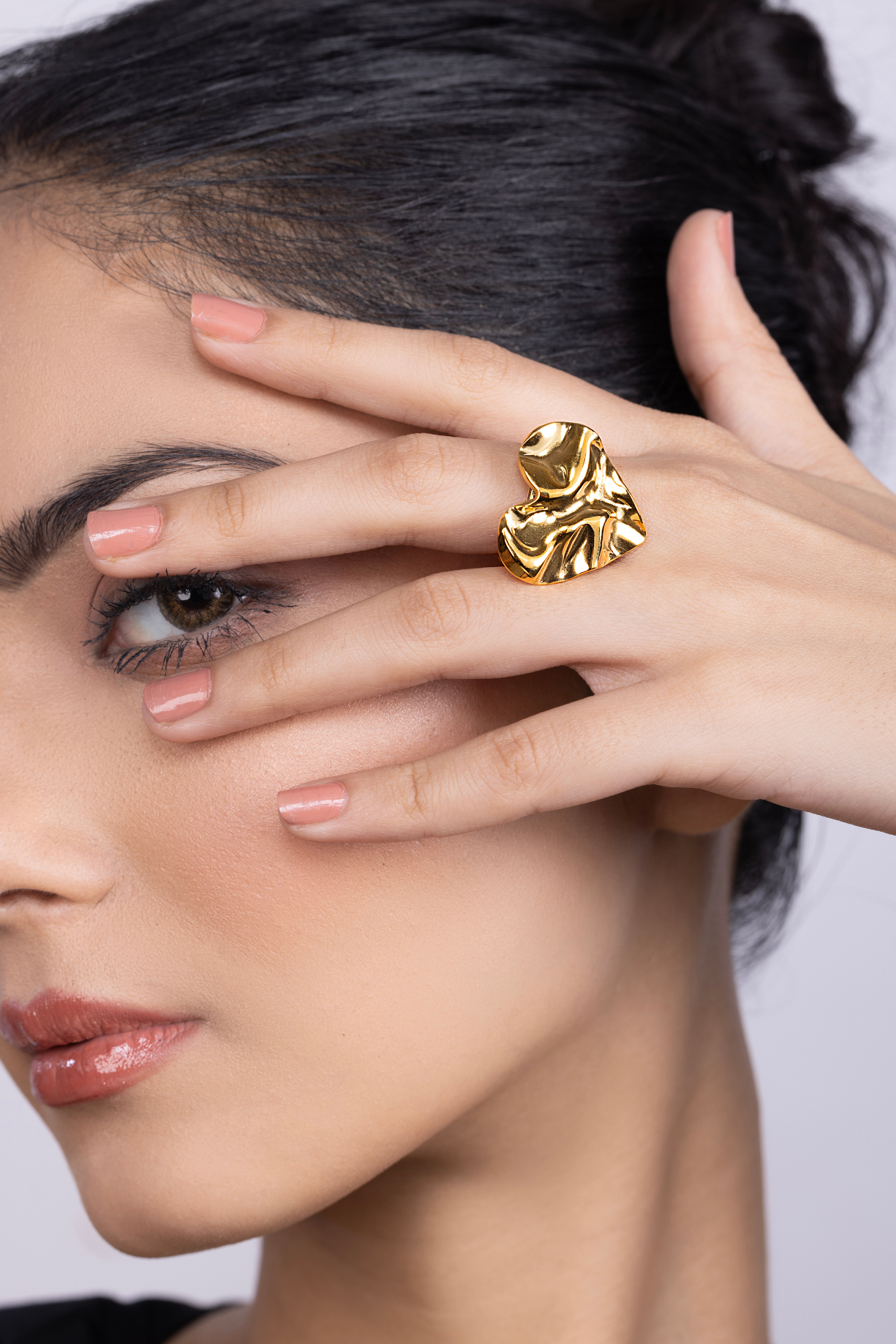 Hammered Heart Ring - Kaoribyshreya