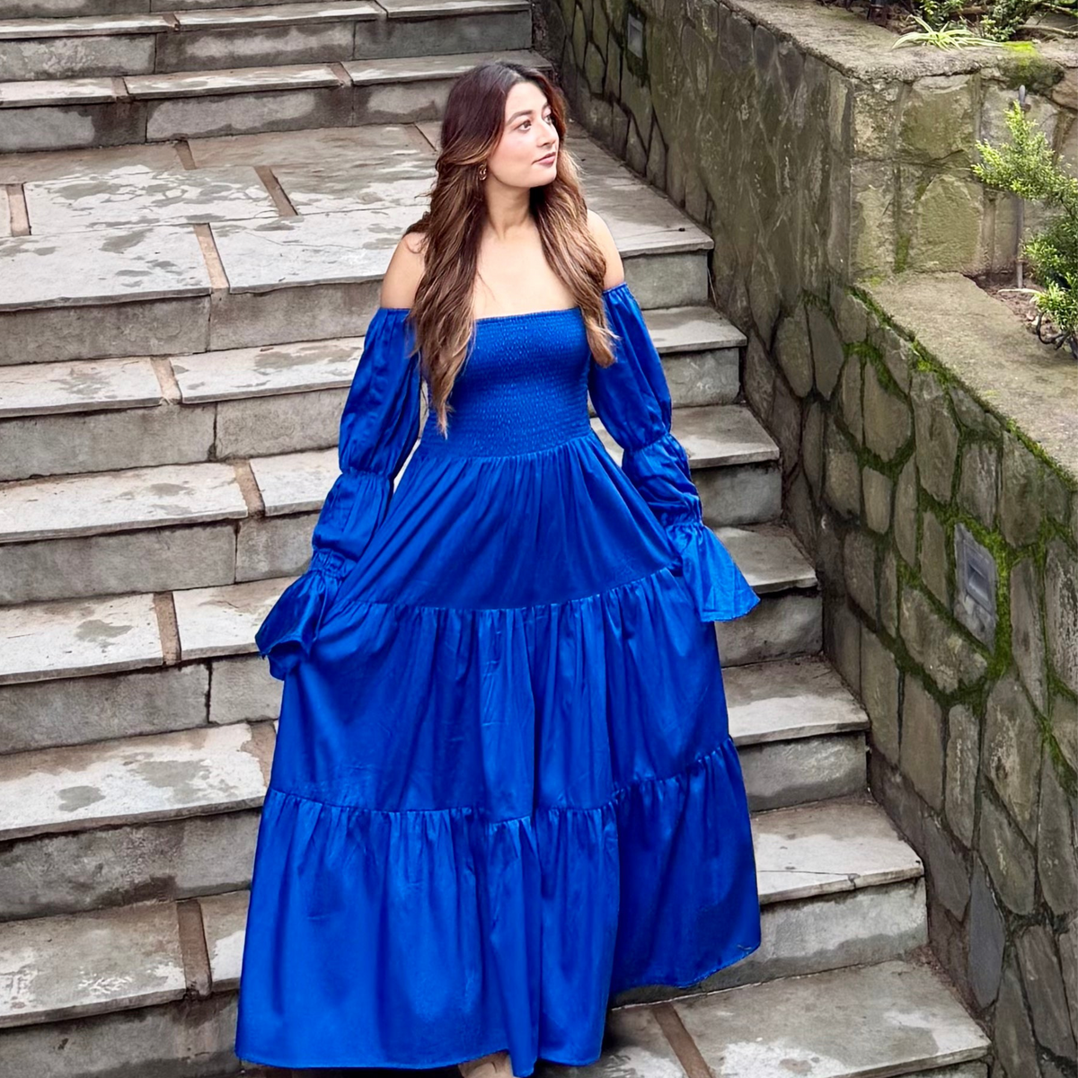 Royal Blue 3 way styling Summer Maxi Dress Royal Blue / XL