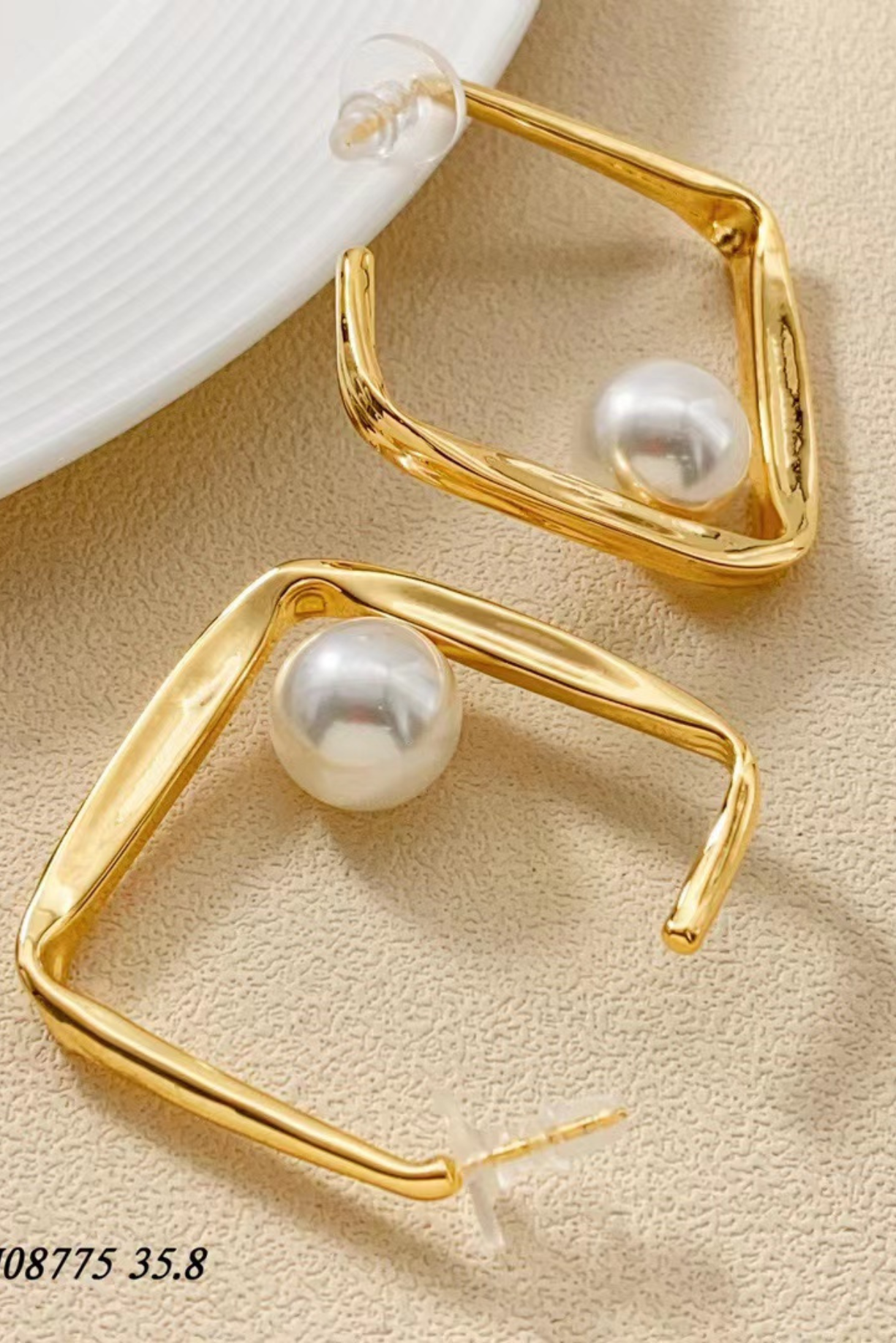 Mother Of Pearl Pin Earring - Kaoribyshreya