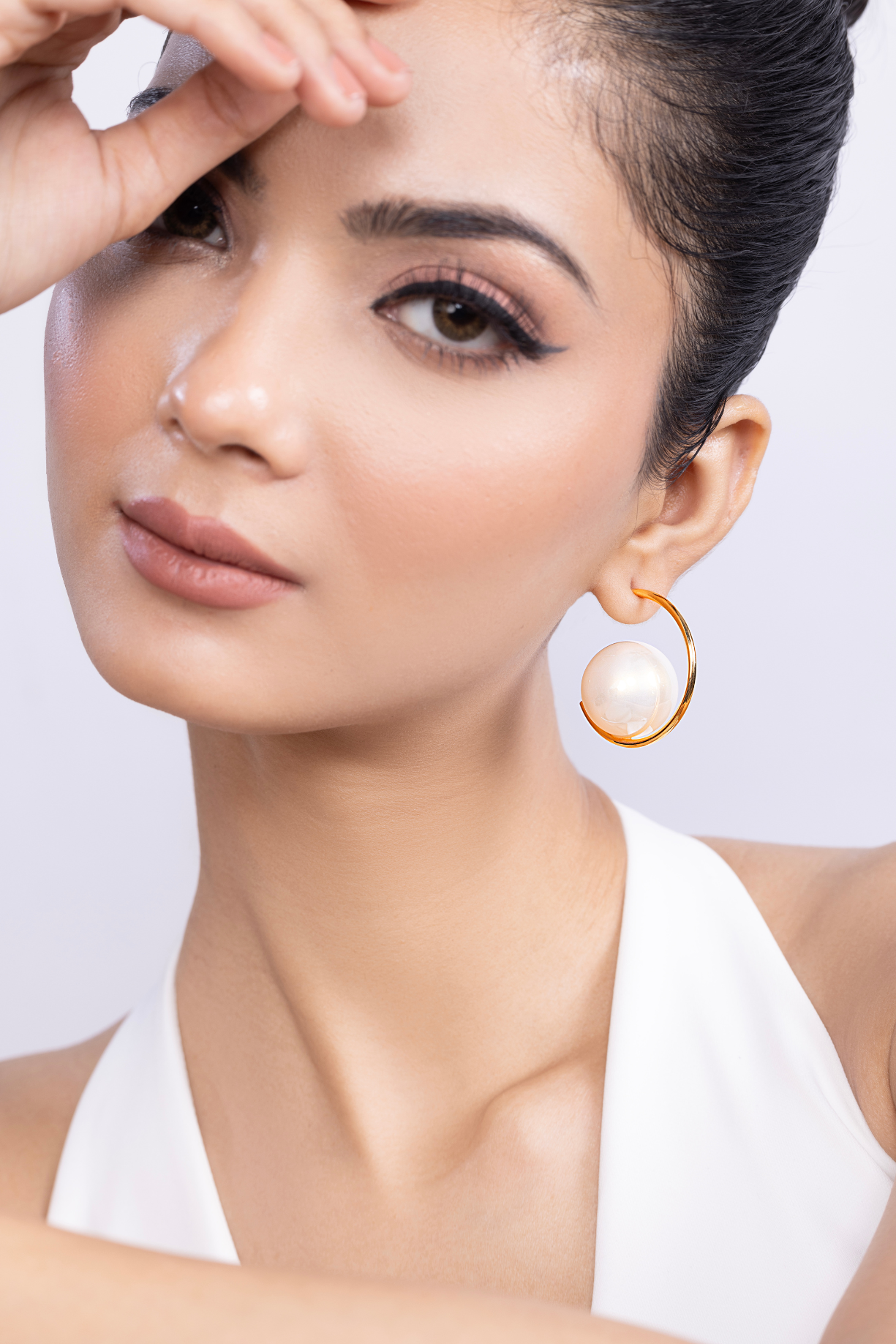 Mother Of Pearl Hoop Earring - Kaoribyshreya