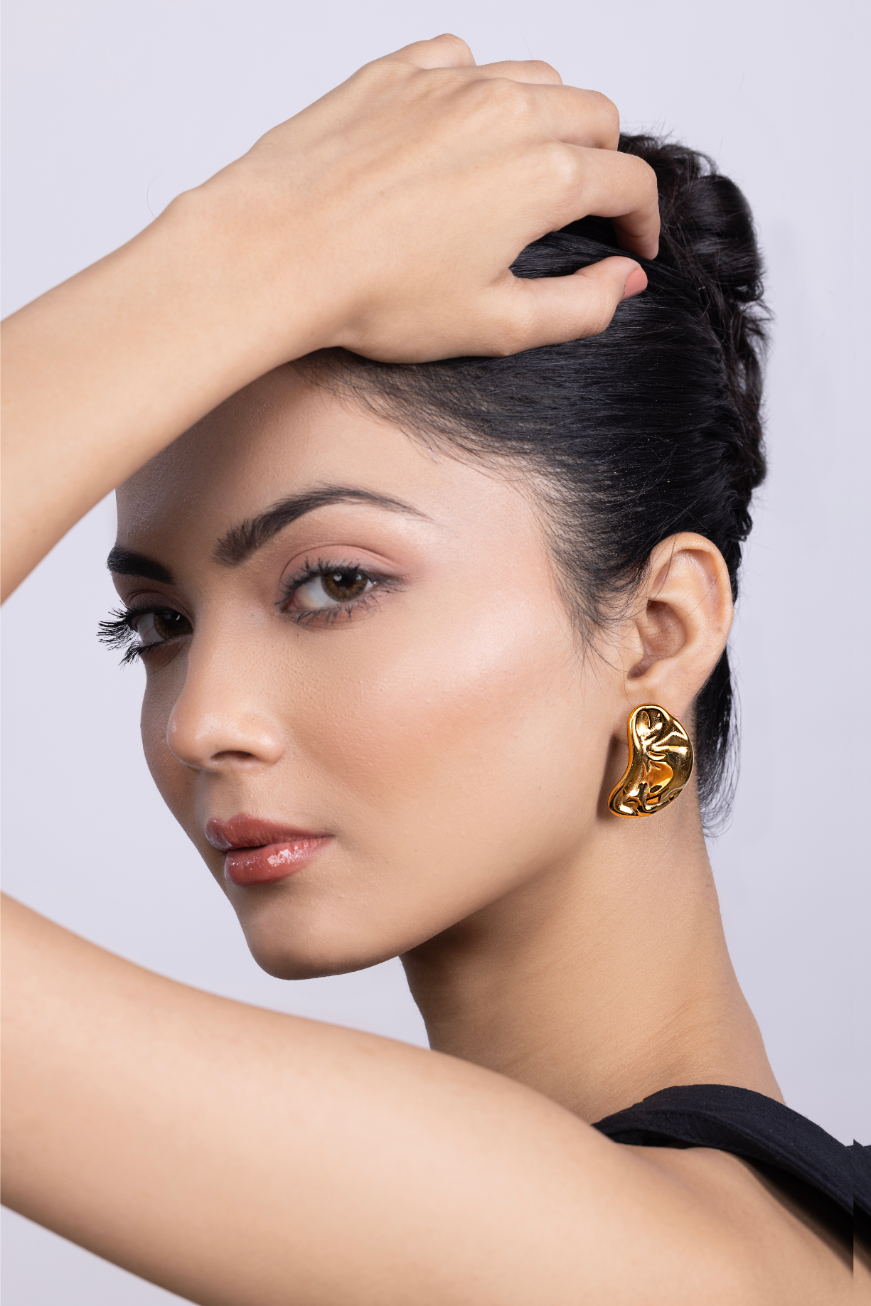 Chunky Brisk Lava Textured Earring - Kaoribyshreya