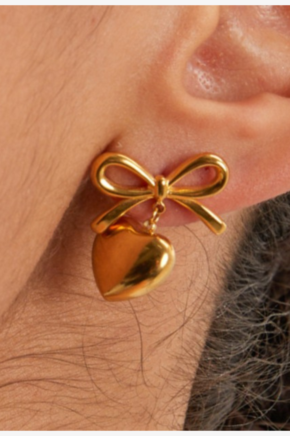 Knot Pin Heart Earring - Kaoribyshreya