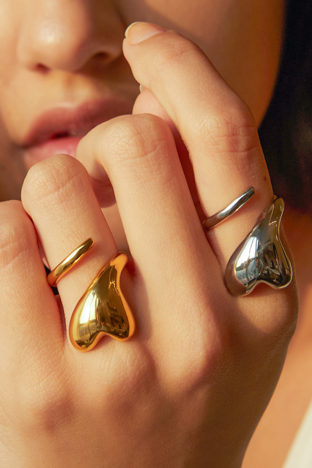 Chunky Heart Ring - Kaoribyshreya